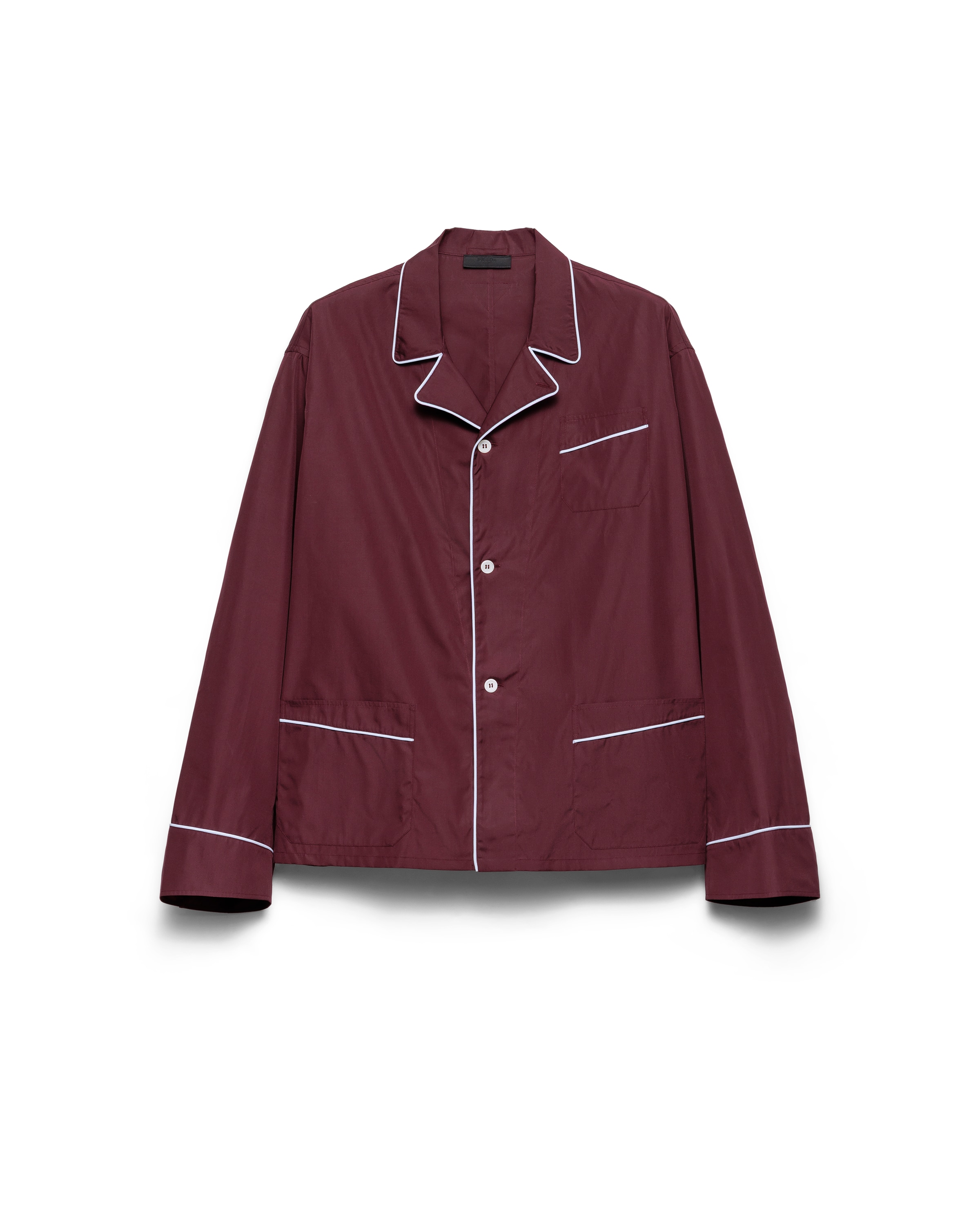 Prada Chemise En Coton, Homme, Grenat, Taille M