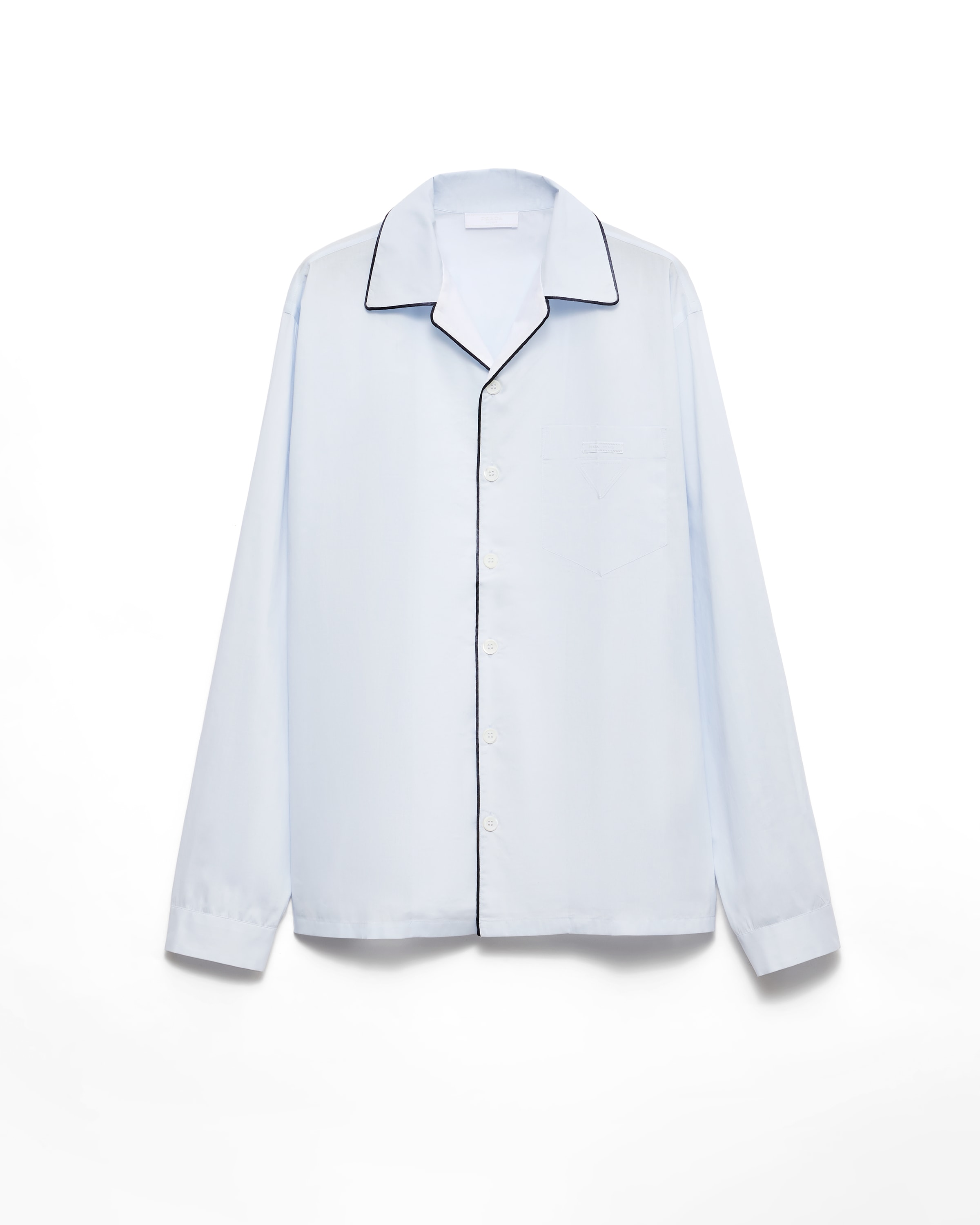 Prada Camicia In Cotone, Uomo, Astro/bianco, Taglia XXXL