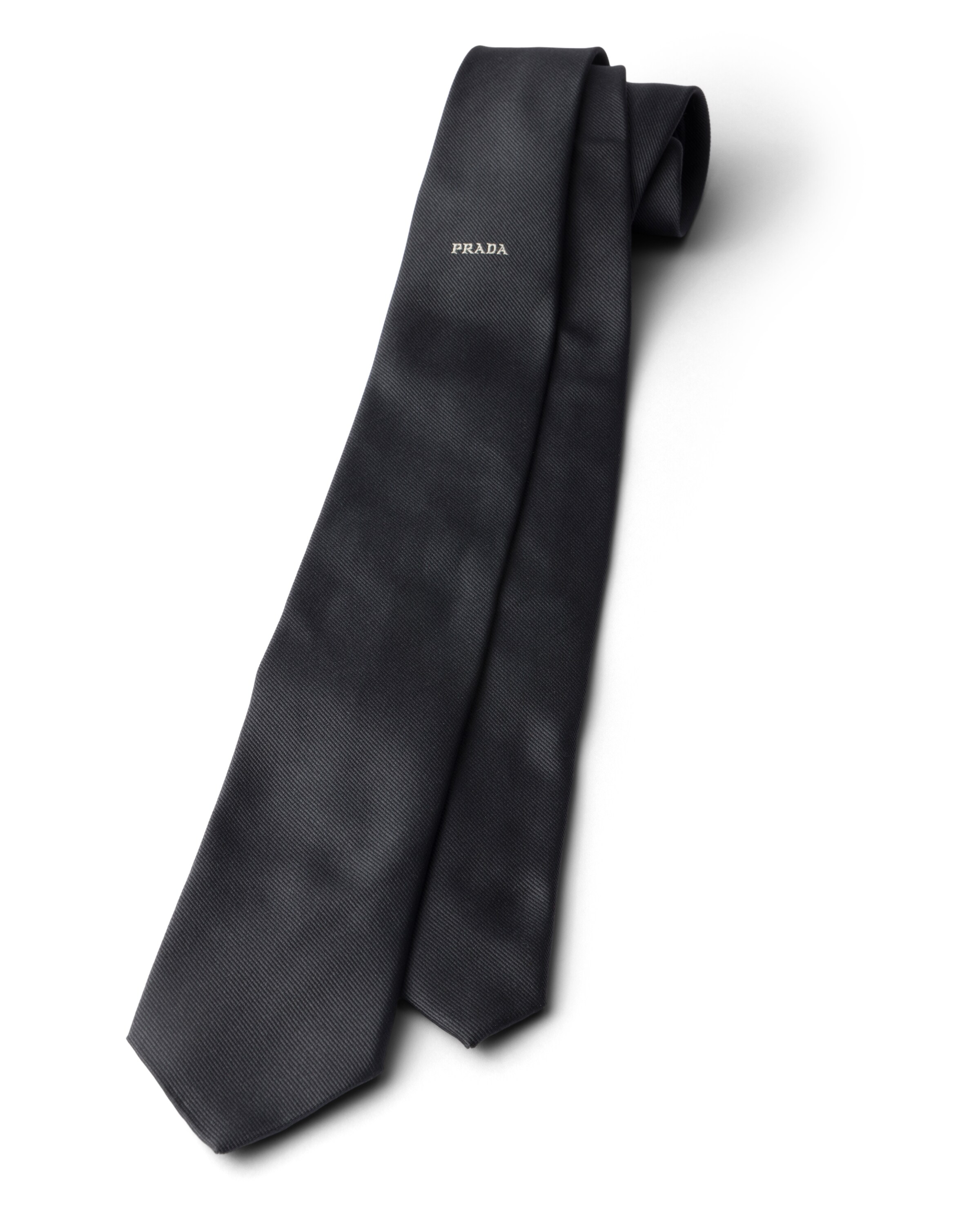 Prada 7cm Silk Tie In Black