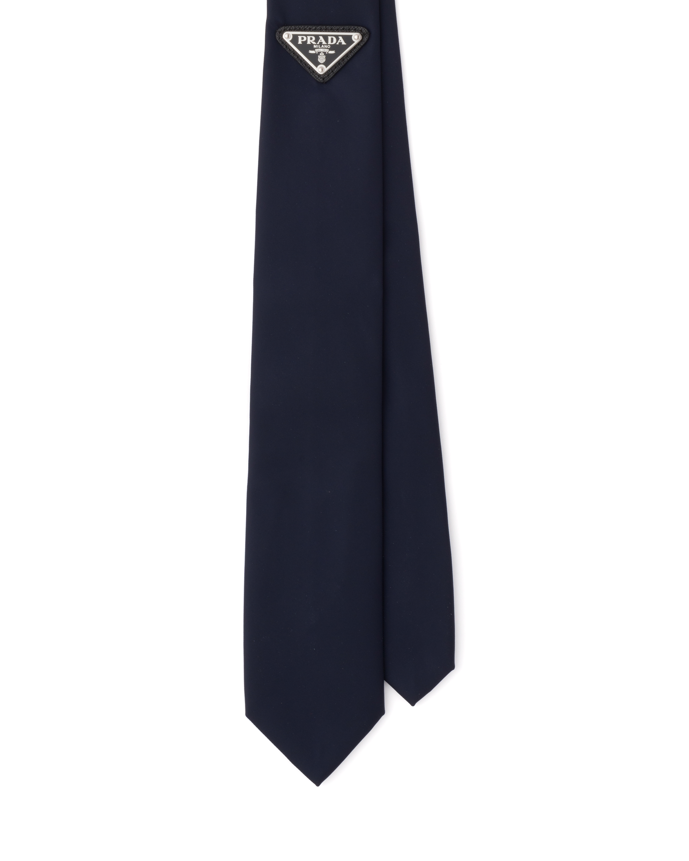 Prada Re-nylon Gabardine Tie In Navy | ModeSens
