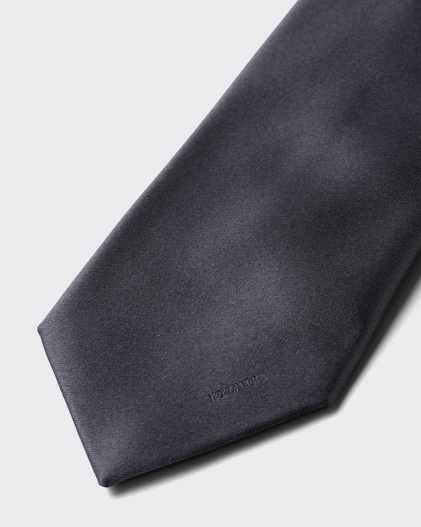 Satin tie - Smoky Gray Satin tie - Smoky Gray