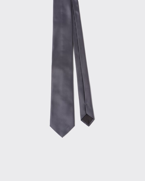 Satin tie - Smoky Gray Satin tie - Smoky Gray