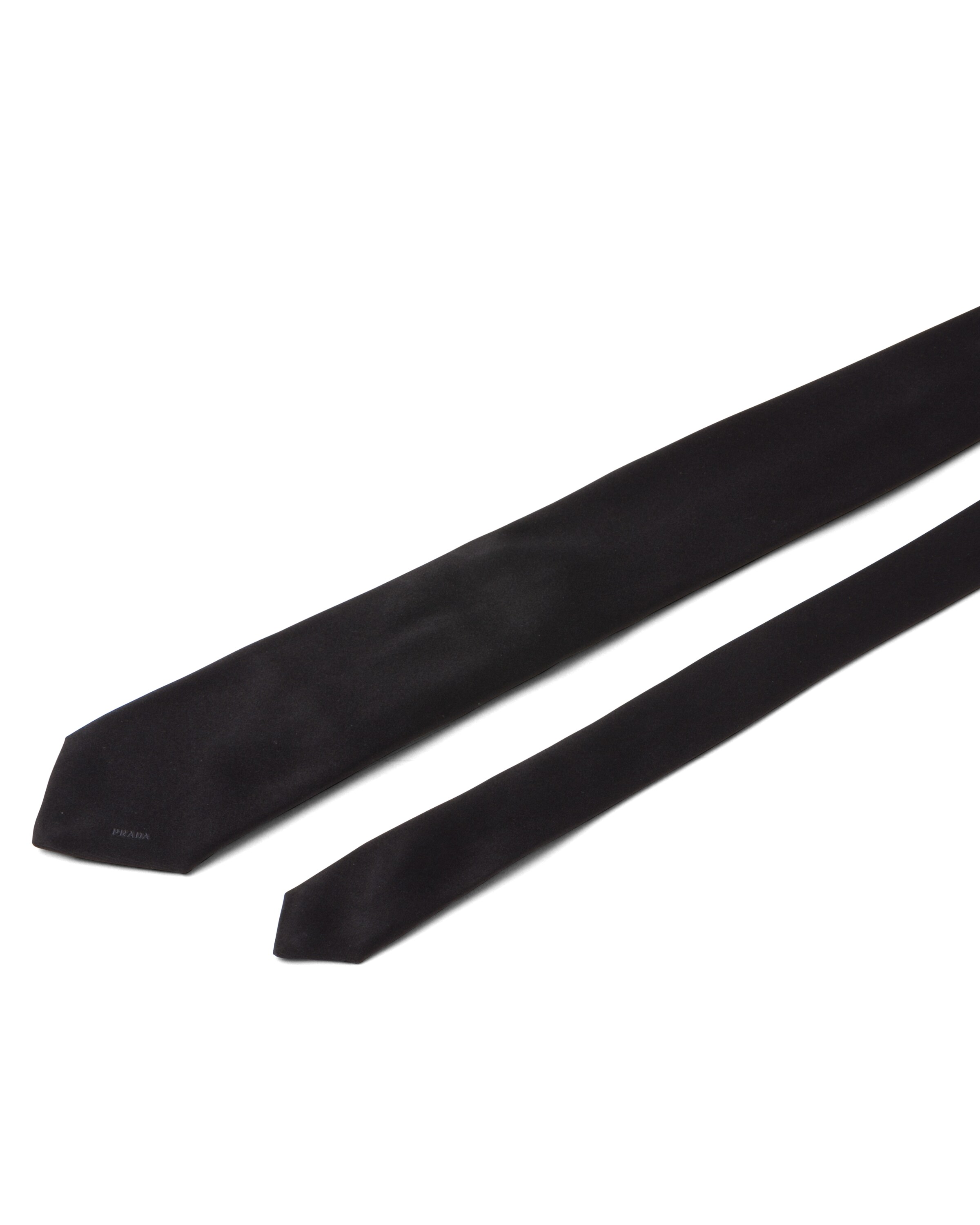 Prada Silk Blend Tie In Black