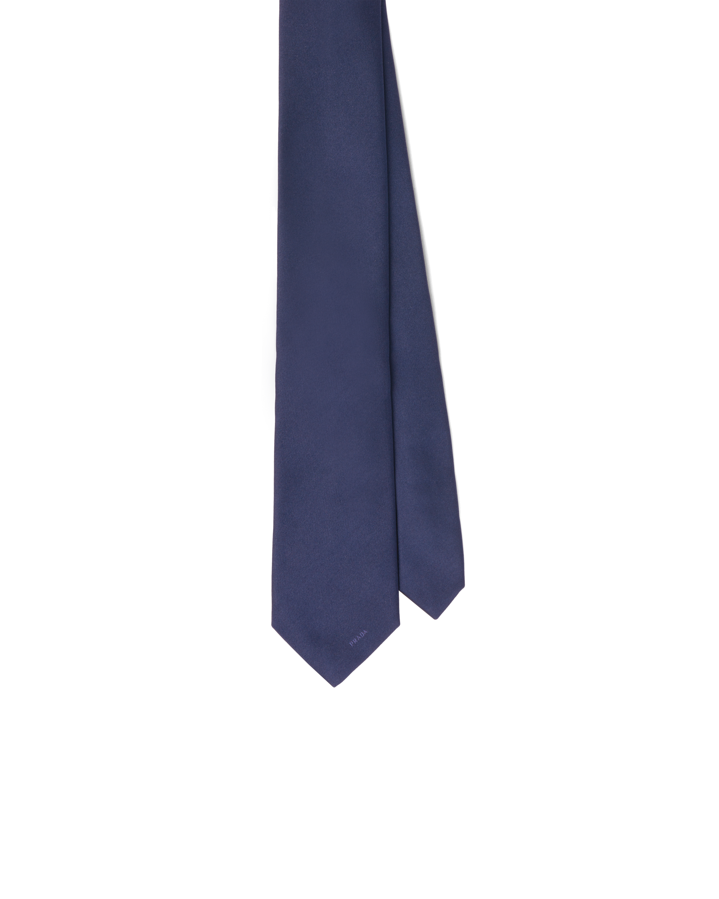 Prada Satin Tie In Navy