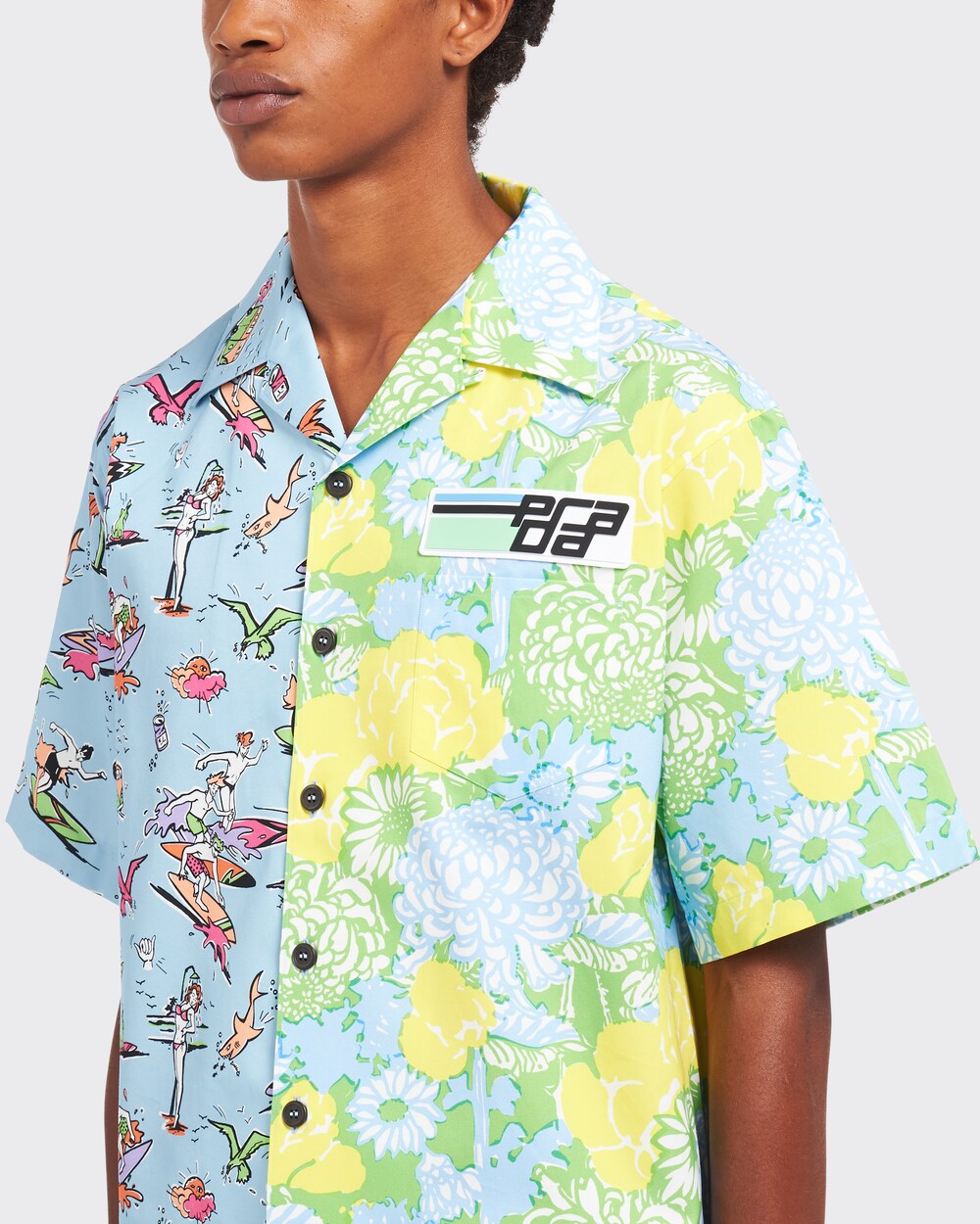 prada double match heavy cotton shirt