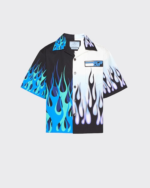 Prada double match heavy cotton shirt clearance