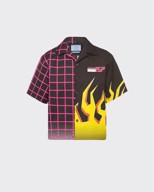 PRADA プラダ ダブルマッチ フレイム ヘビーコットン シャツ 