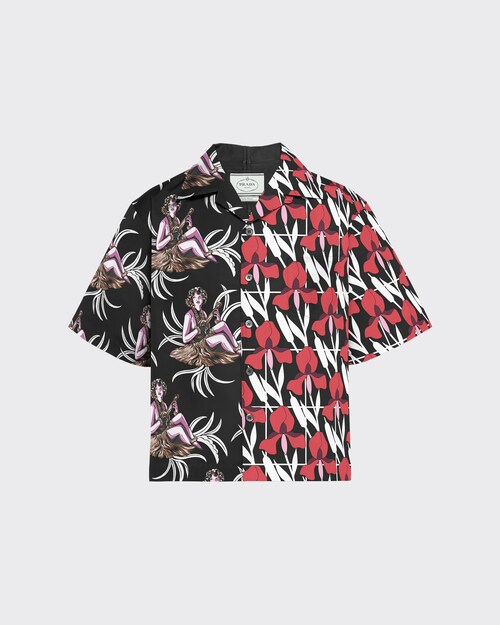 prada double match heavy cotton shirt
