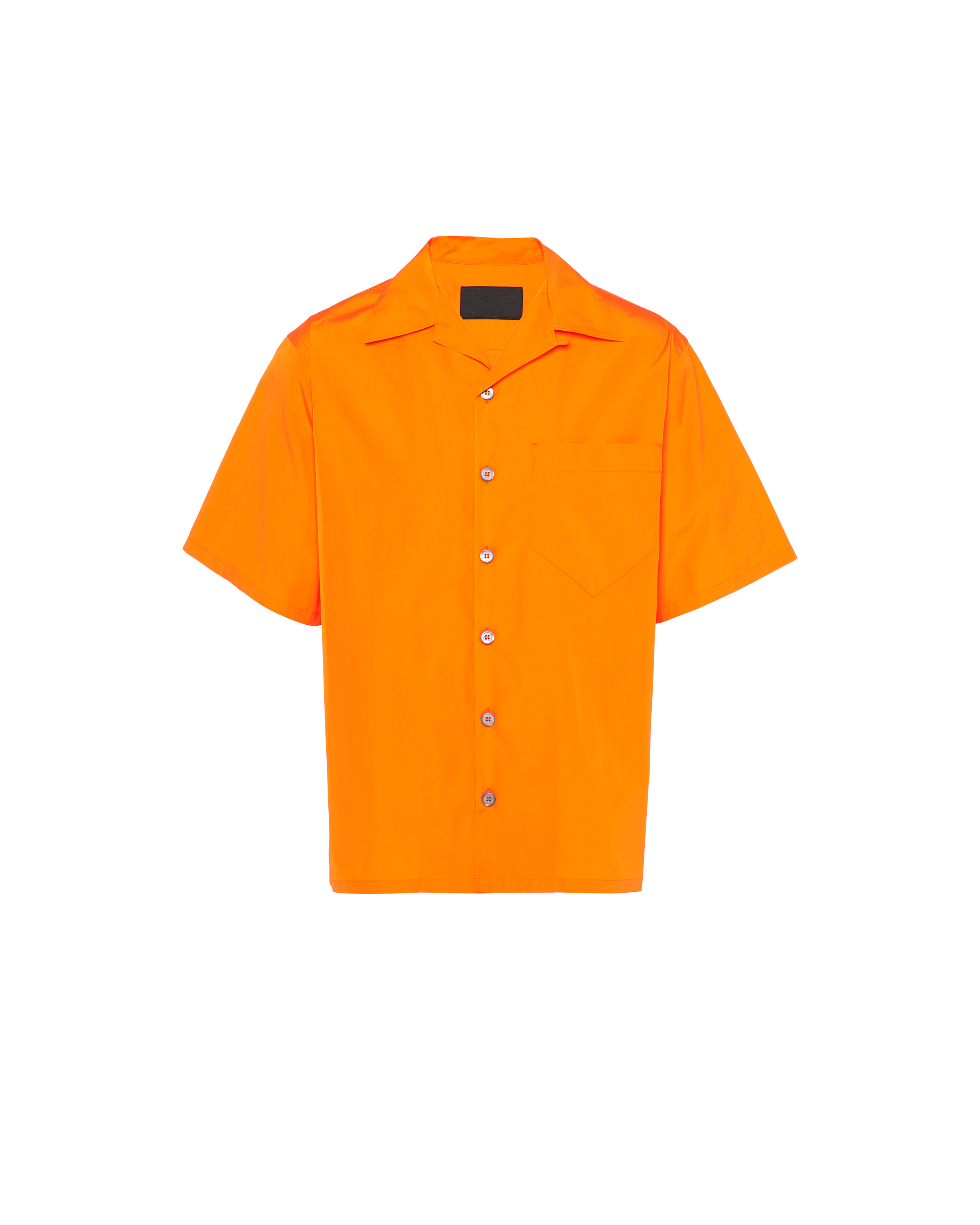Orange Short-sleeved Cotton Shirt | PRADA