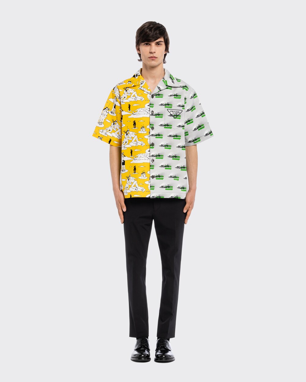 Yellow Double Match poplin shirt | Prada