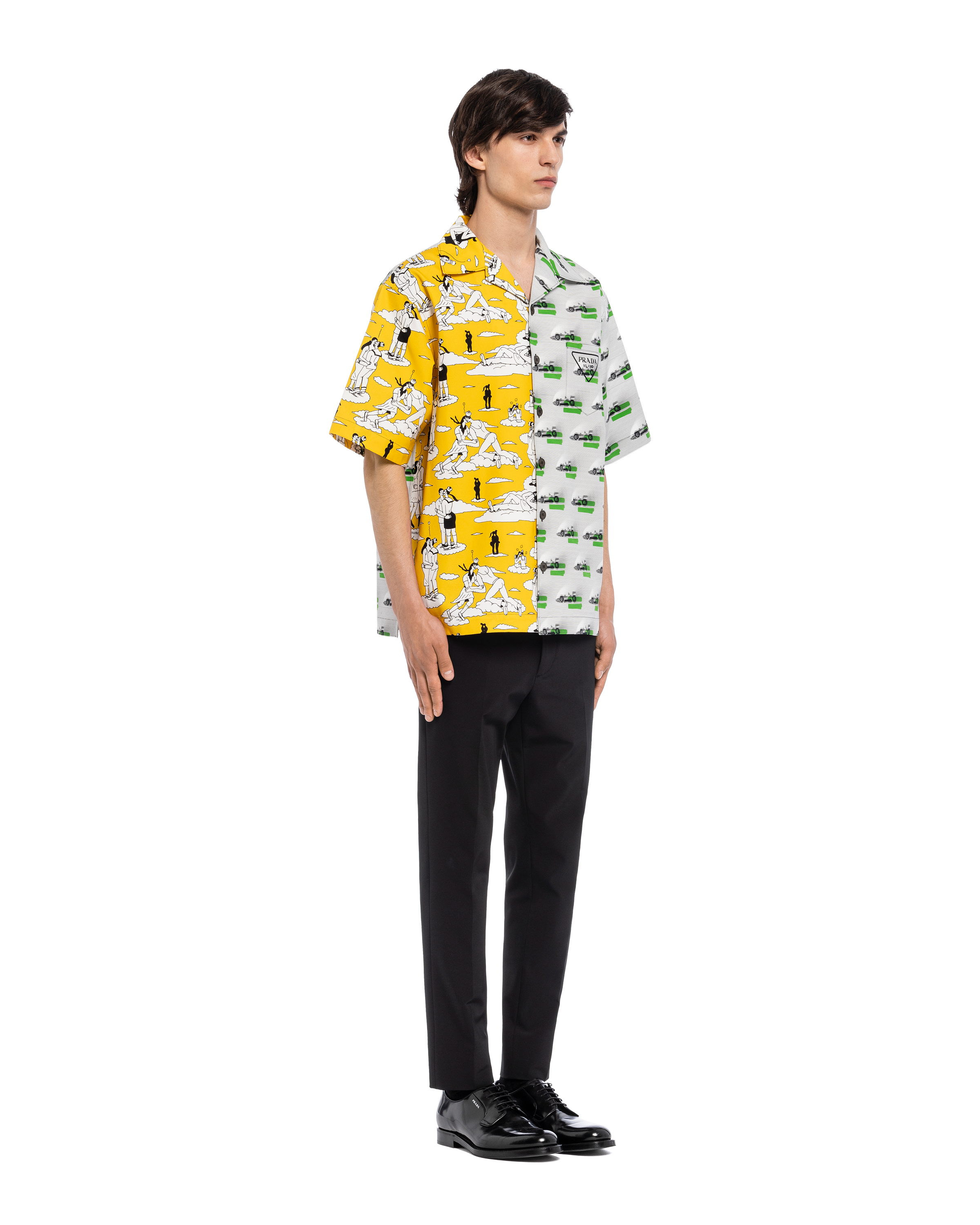 Yellow Double Match poplin shirt | Prada