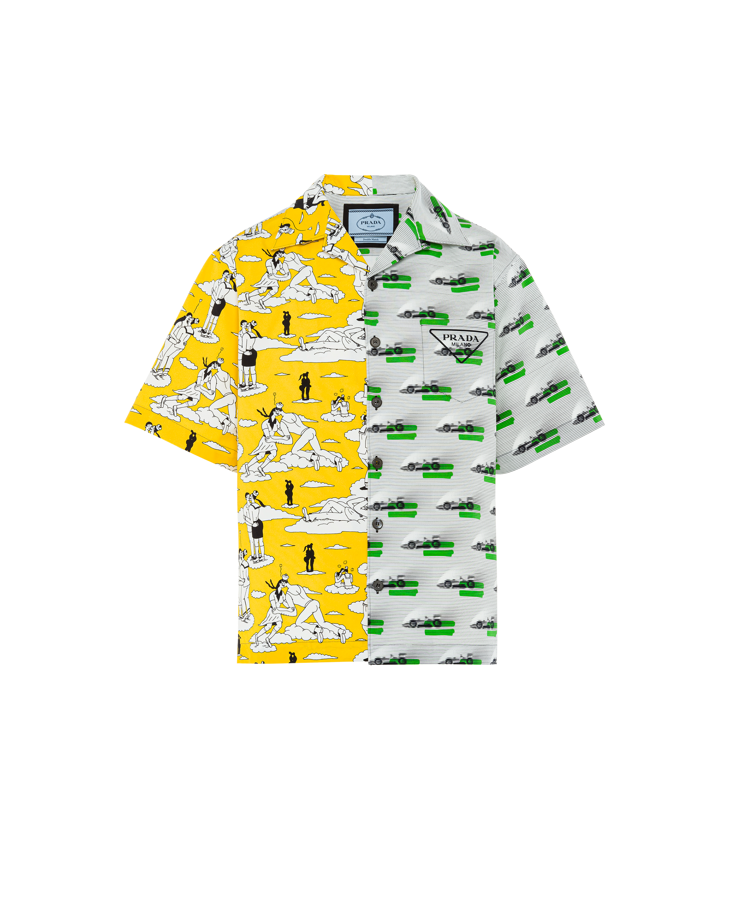 極美品✨️プラダ Double Match Poplin Shirt M Prada Double Match Poplin Shirt In Yellow | ModeSens