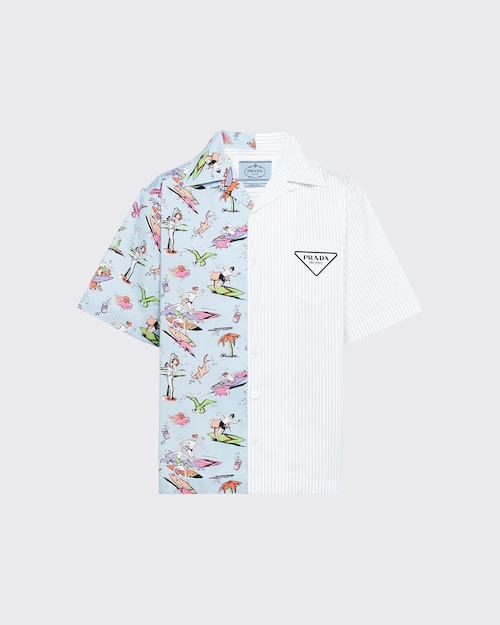 Celeste Double Match poplin shirt | Prada