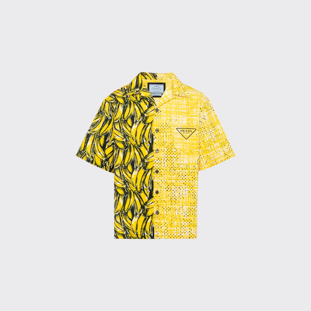 Yellow Double Match poplin shirt | Prada