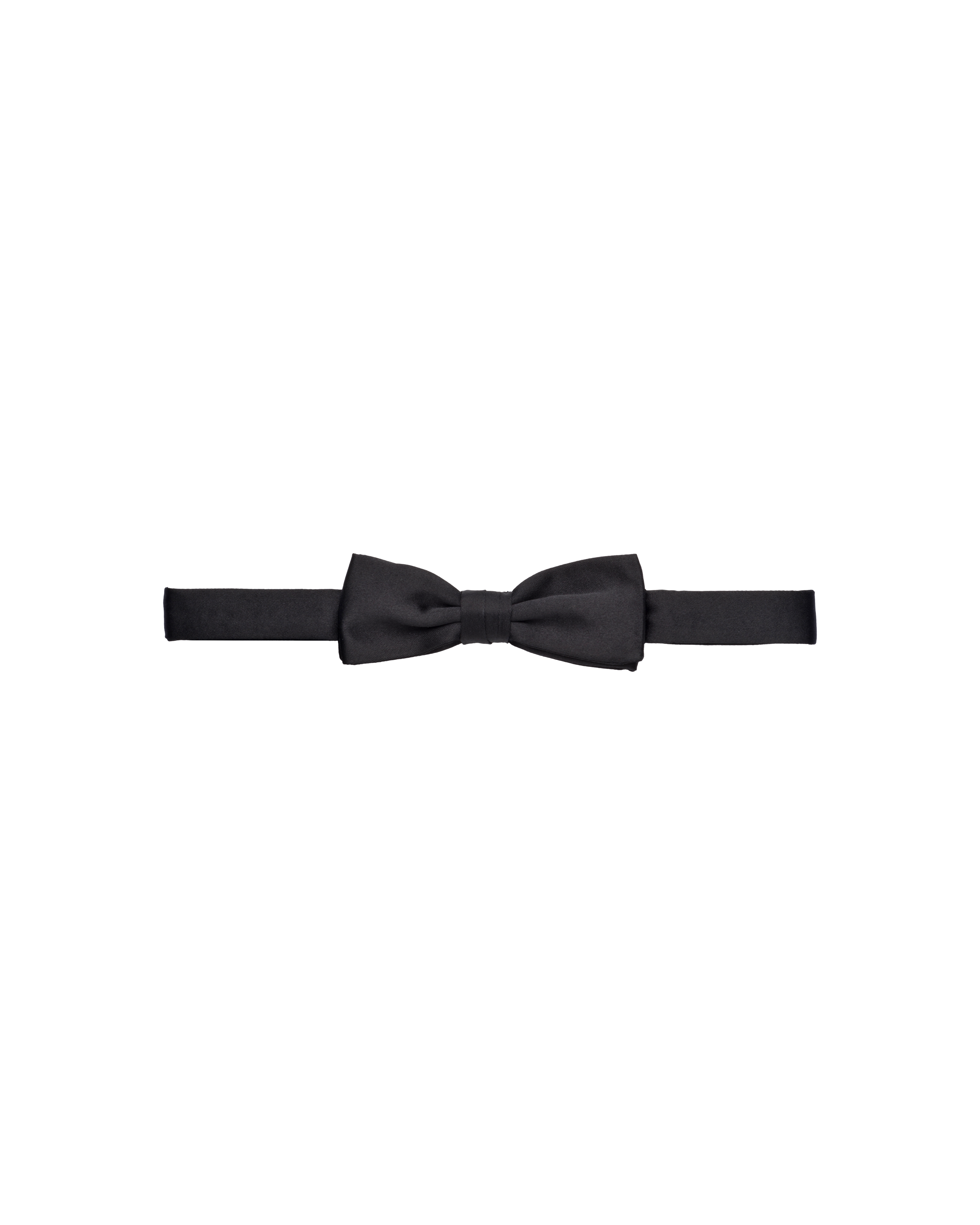 Prada Knotted Bow Tie In Black