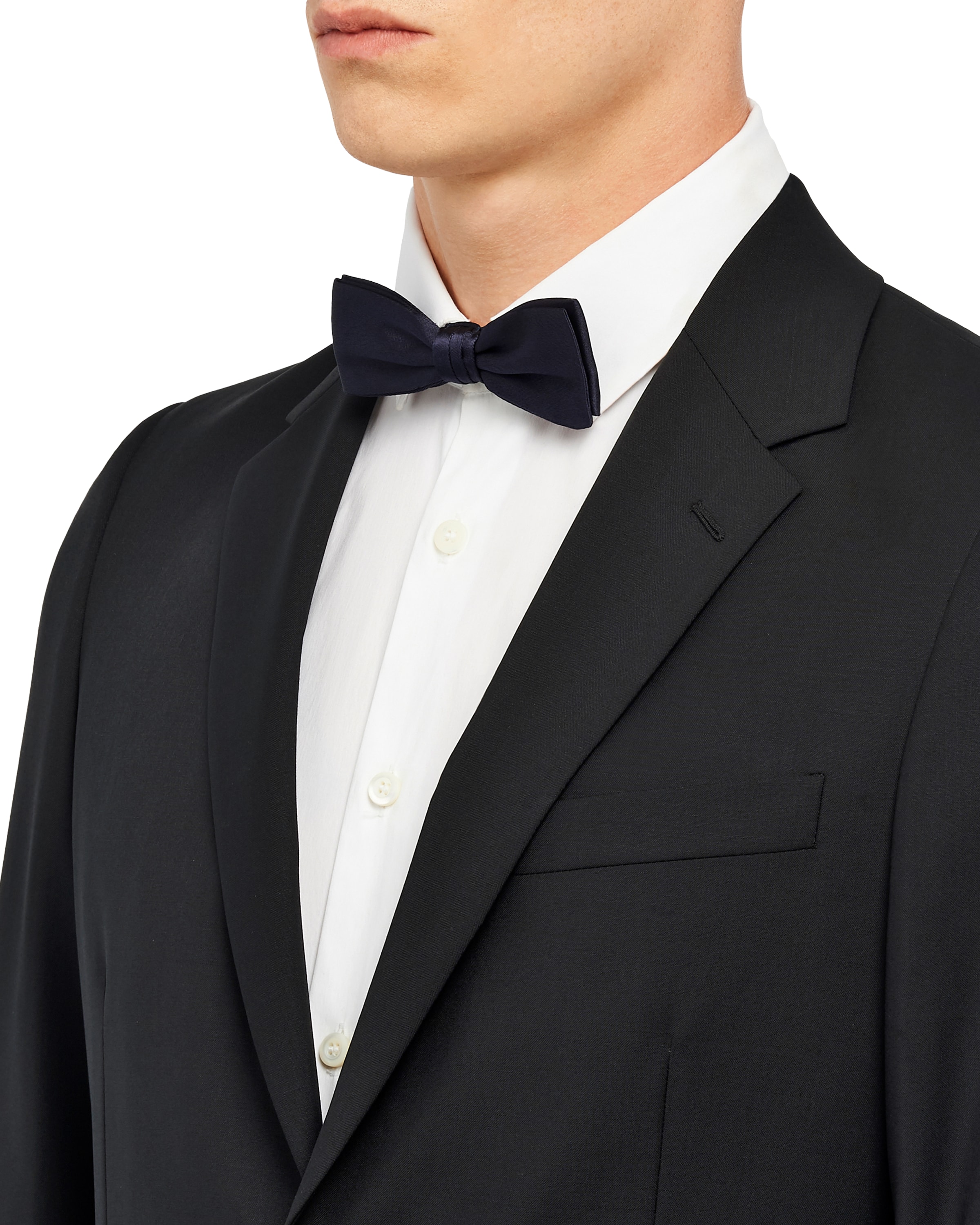 Prada Satin Bow-tie In Navy