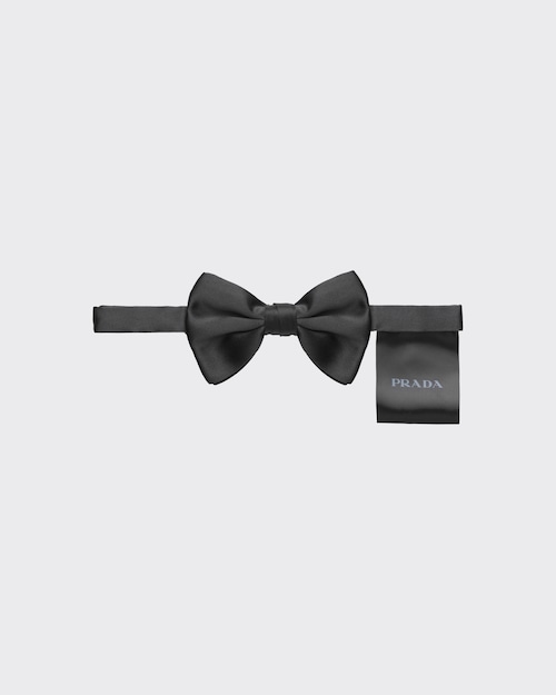 Steel Gray Satin bow-tie | Prada Steel Gray Satin bow-tie | Prada
