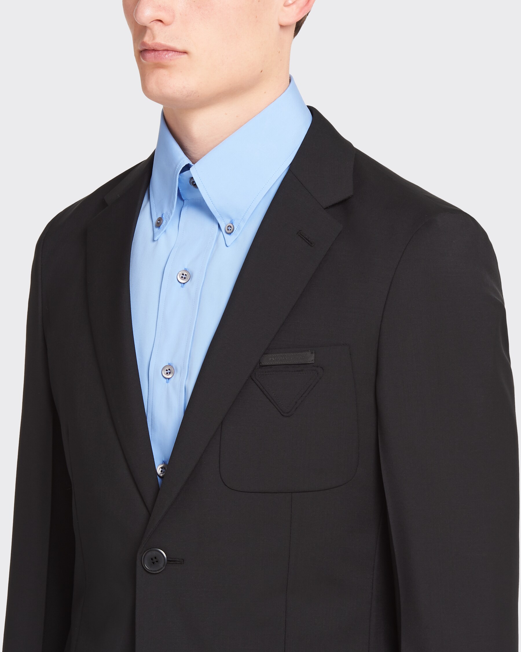Prada Men Black Mohair Blend Blazer