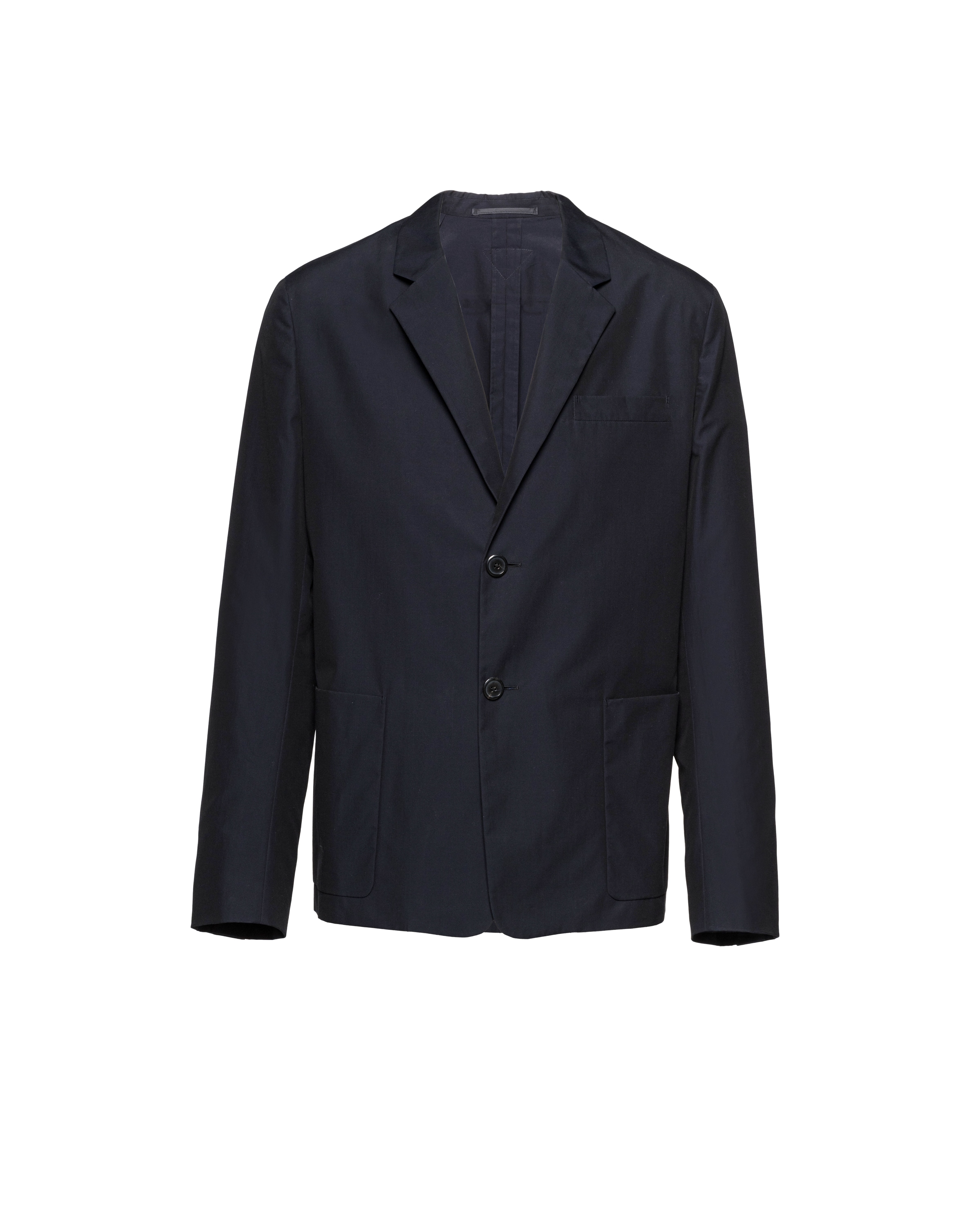 Prada Veste Droite En Coton, Homme, Bleu, Taille 48R