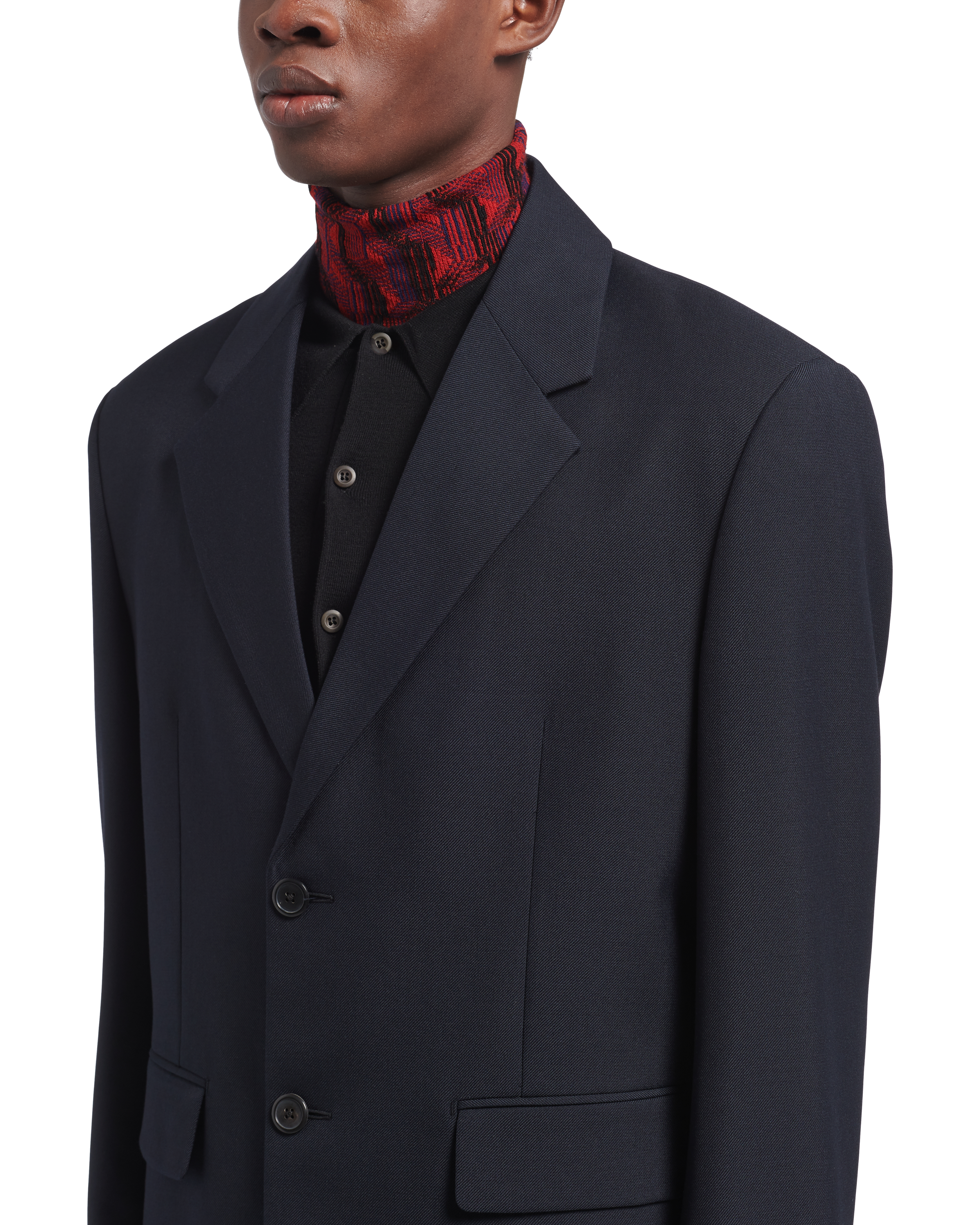 Prada Single\u002Dbreasted wool blend jacket 5