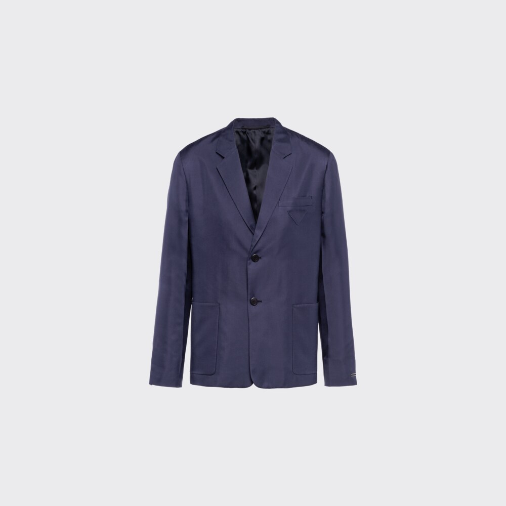 Prada Single-breasted silk jacket 1