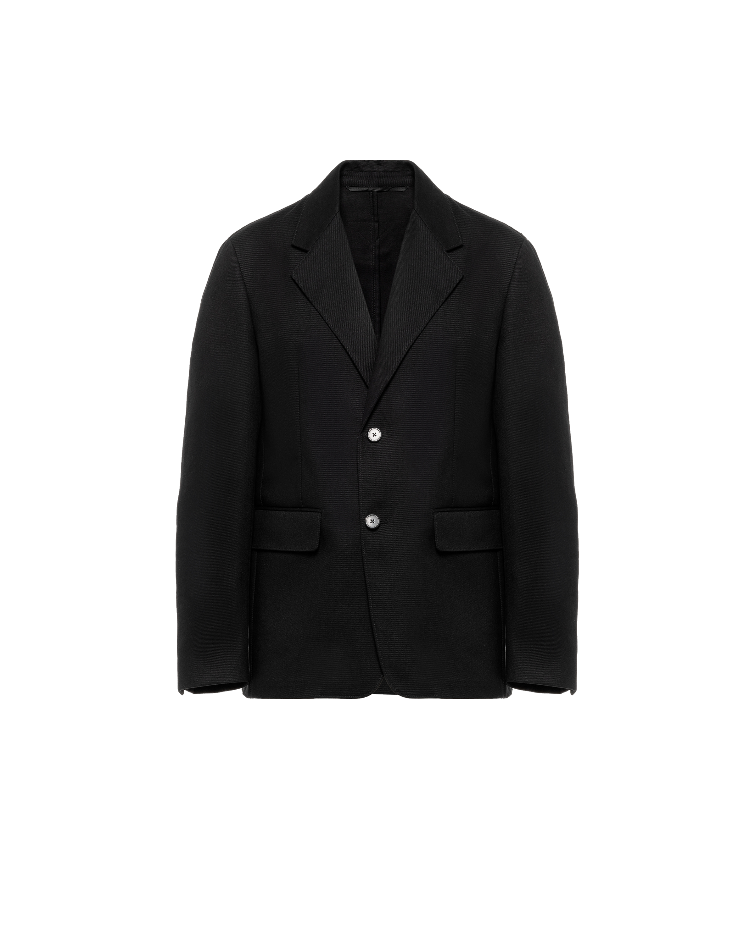 Prada Single-breasted Cotton Jacket In Black | ModeSens