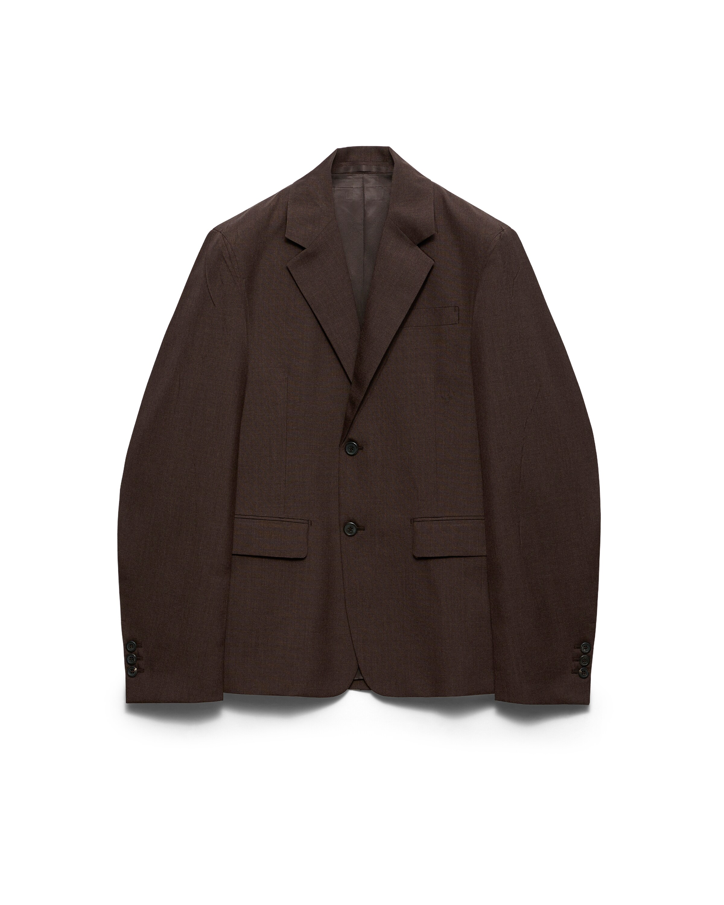 Prada Veste Droite En Mohair Et Soie, Homme, Ebène, Taille 50R