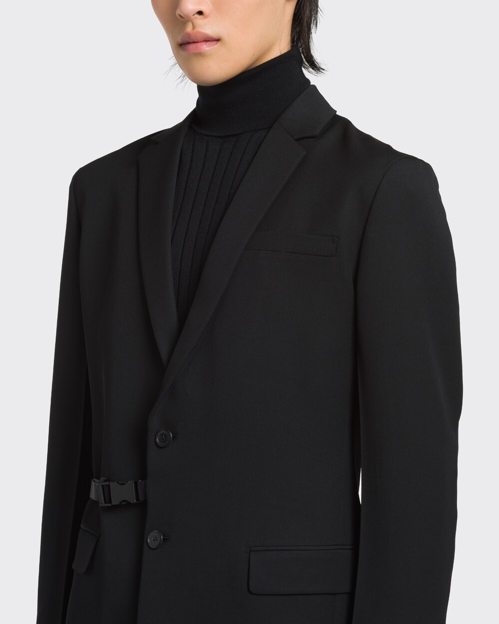 black single breasted formal coat