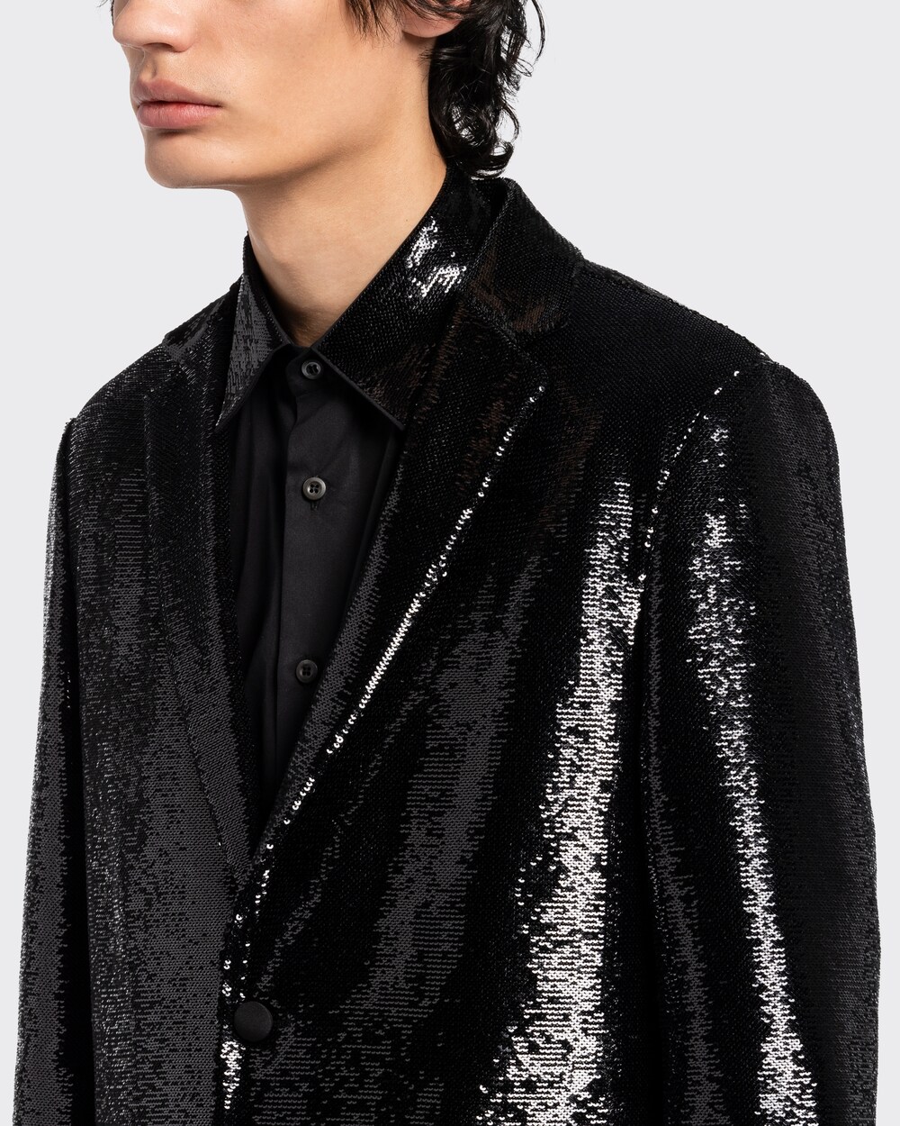 grey sequin jacket
