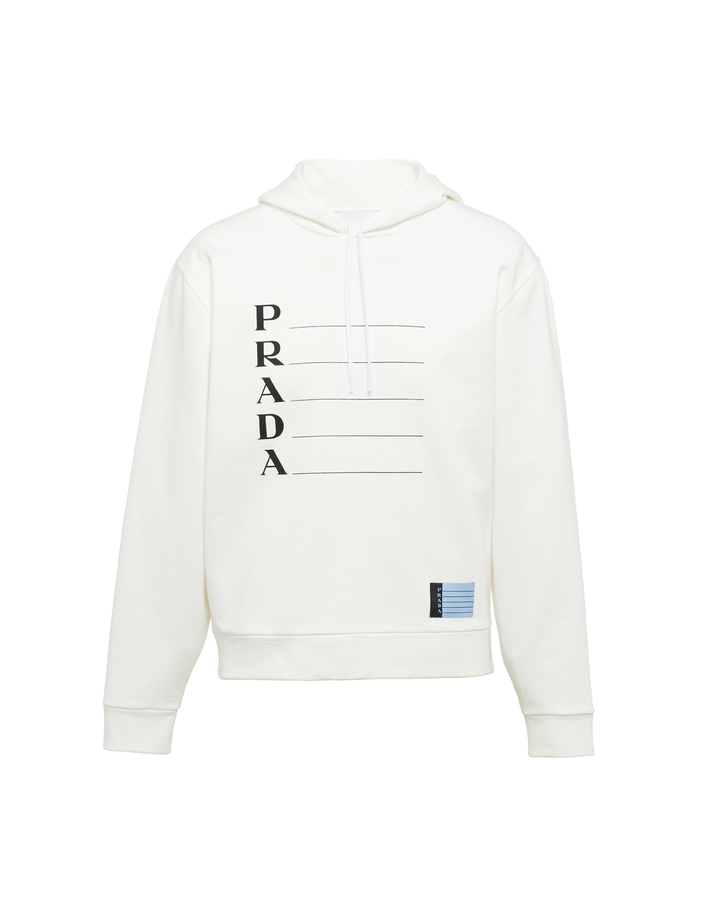 prada white hoodie