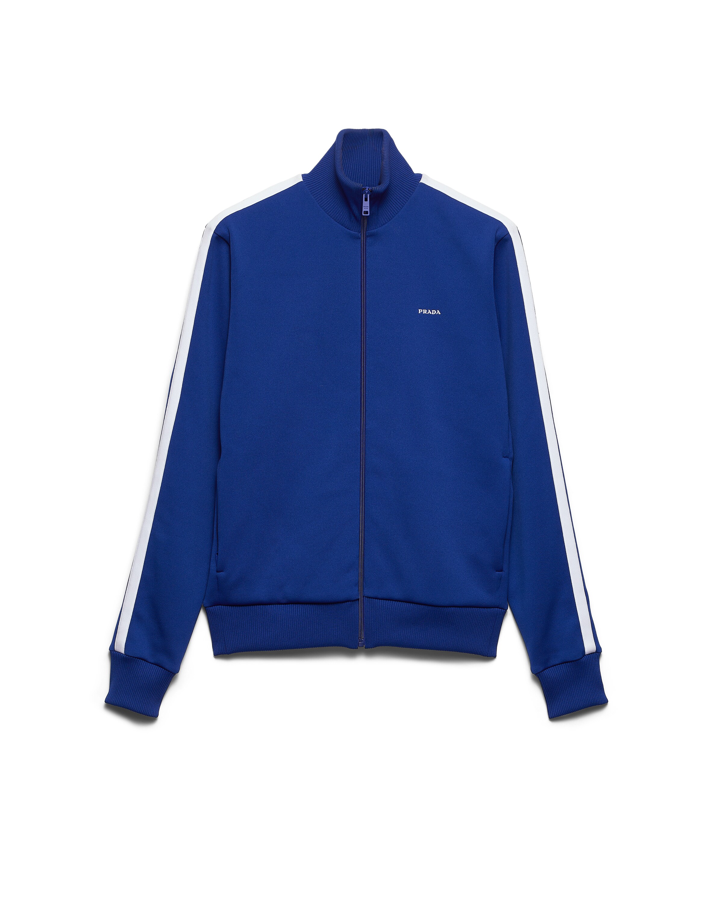 Prada Men's Technical Fabric Blouson Jacket In Blue