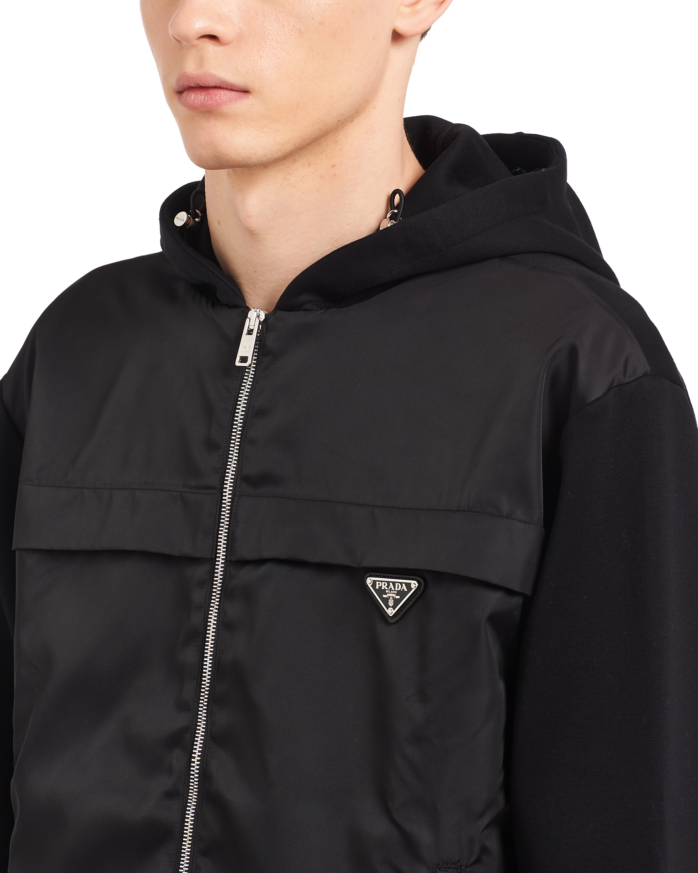 prada nylon hoodie