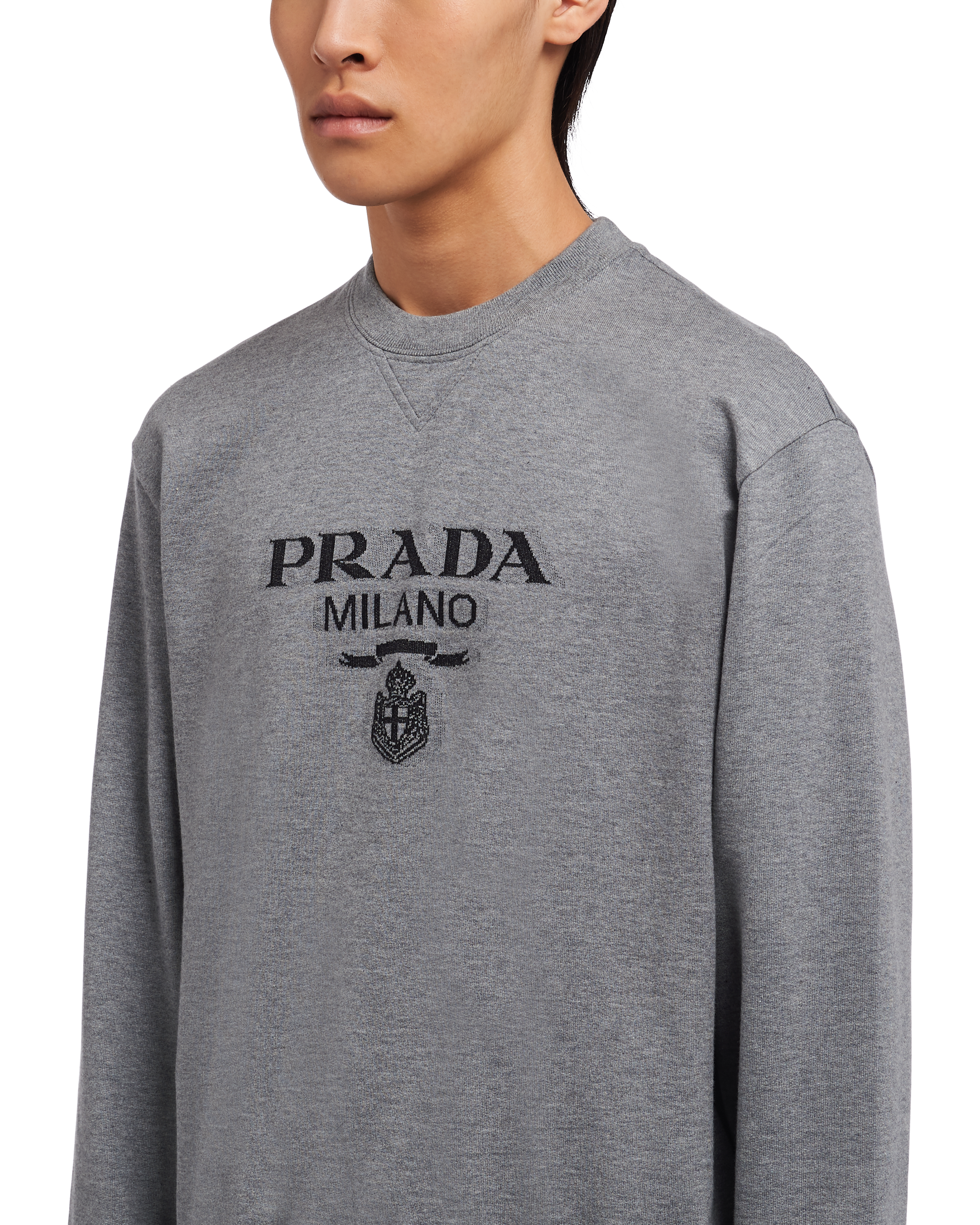 Oversized cotton jersey logo sweatshirt