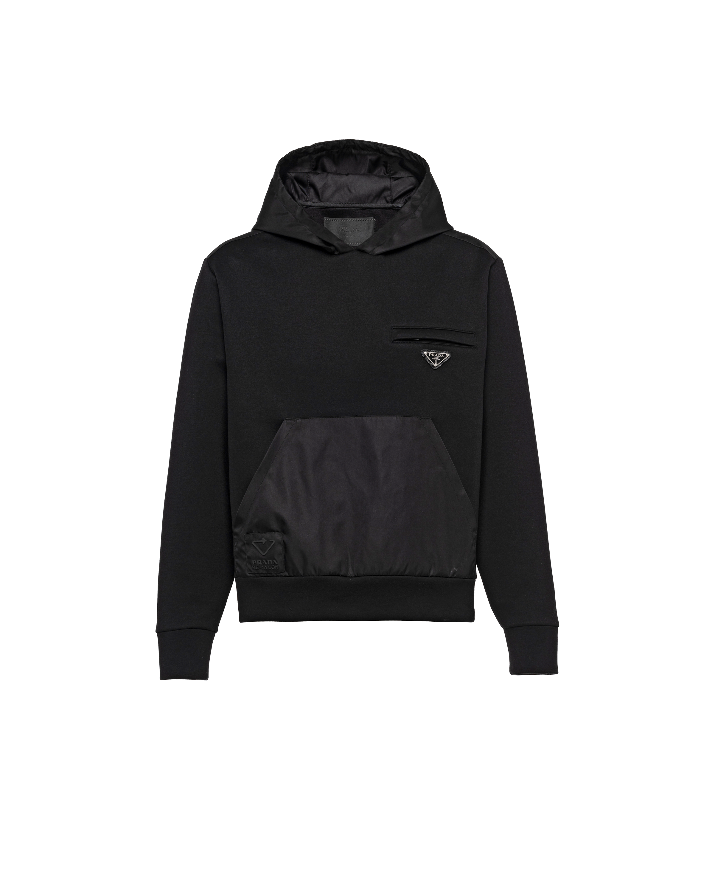 prada black hoodie