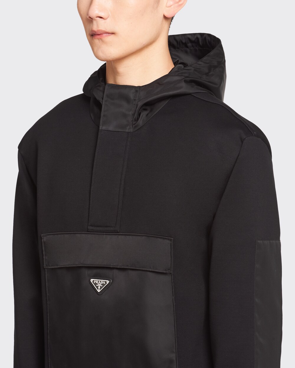 prada nylon hoodie
