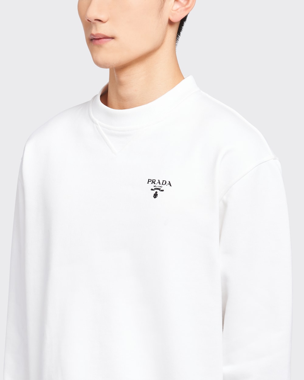 Printed cotton fleece sweatshirt | Prada