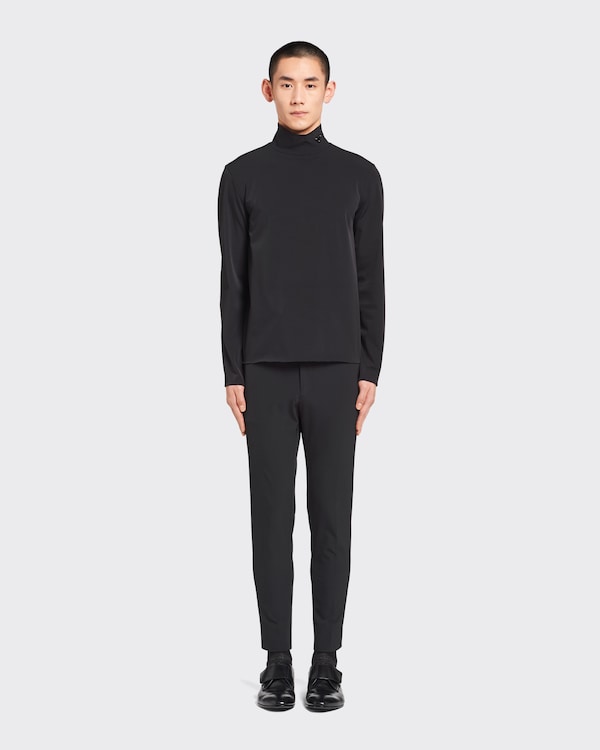Technical jersey mock turtleneck Technical jersey mock turtleneck