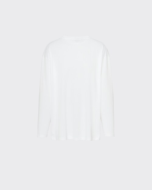 White Oversized short-sleeved cotton T 