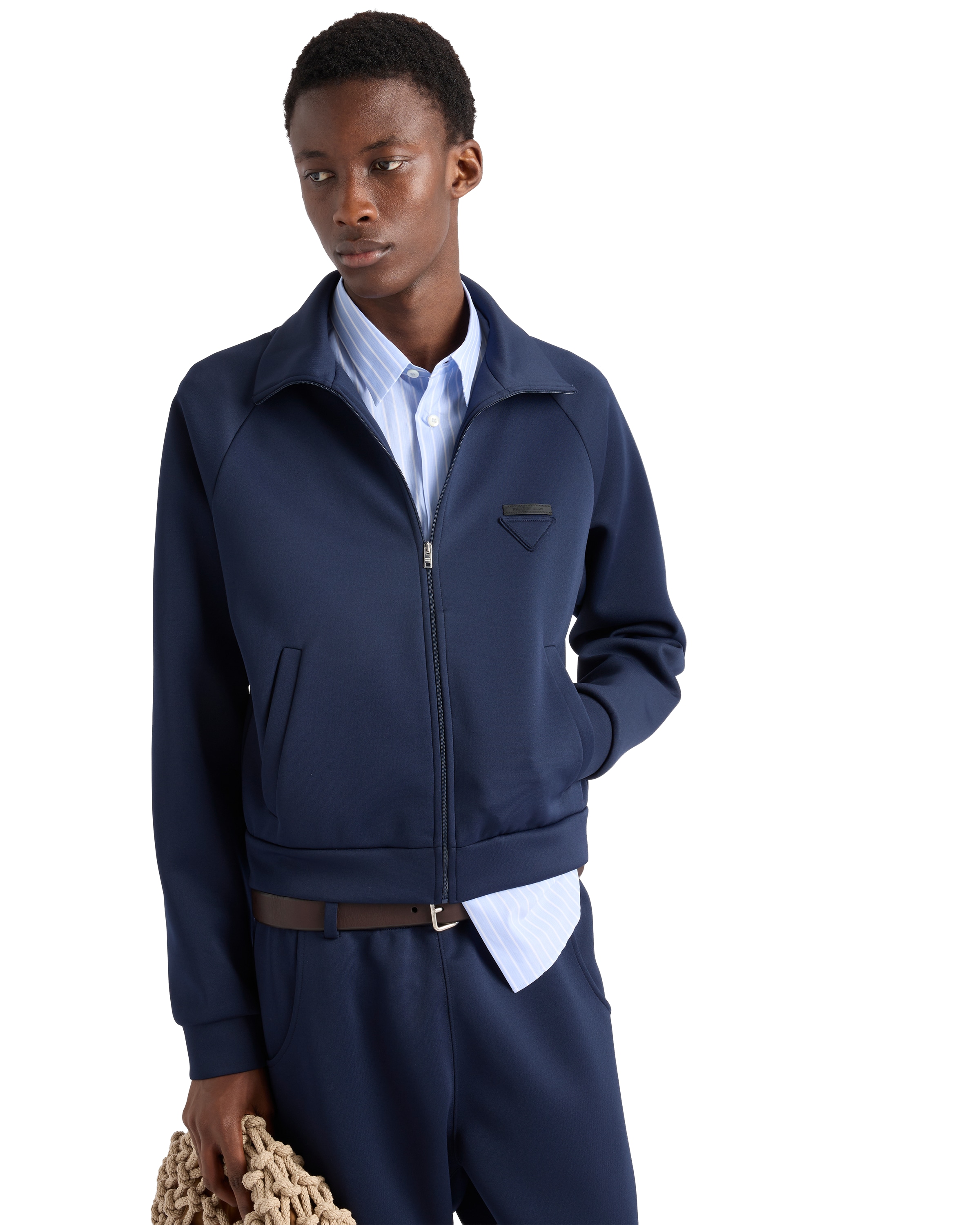 Prada Technical Jersey Full-zip Track Jacket