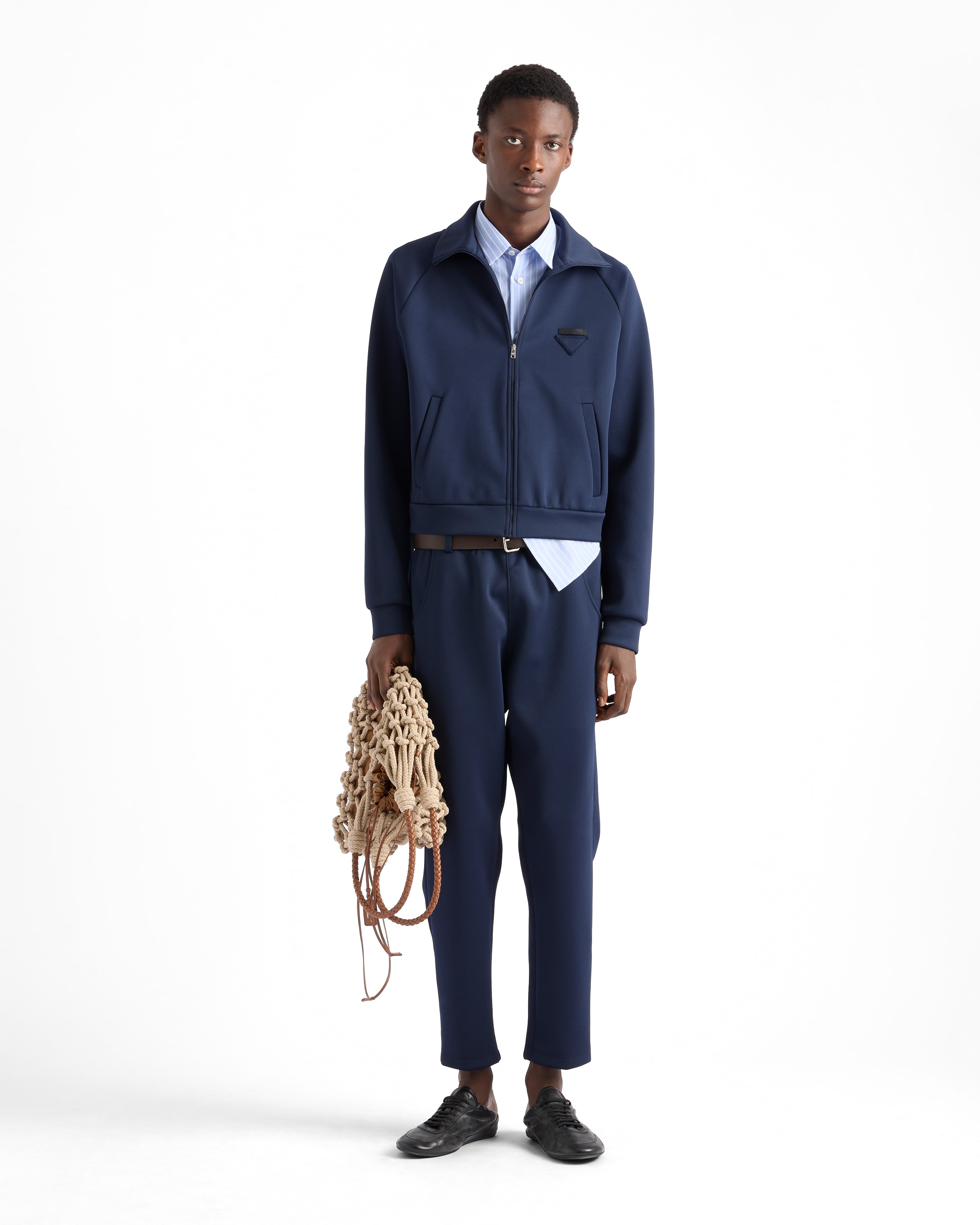 Prada Technical Jersey Full-zip Track Jacket