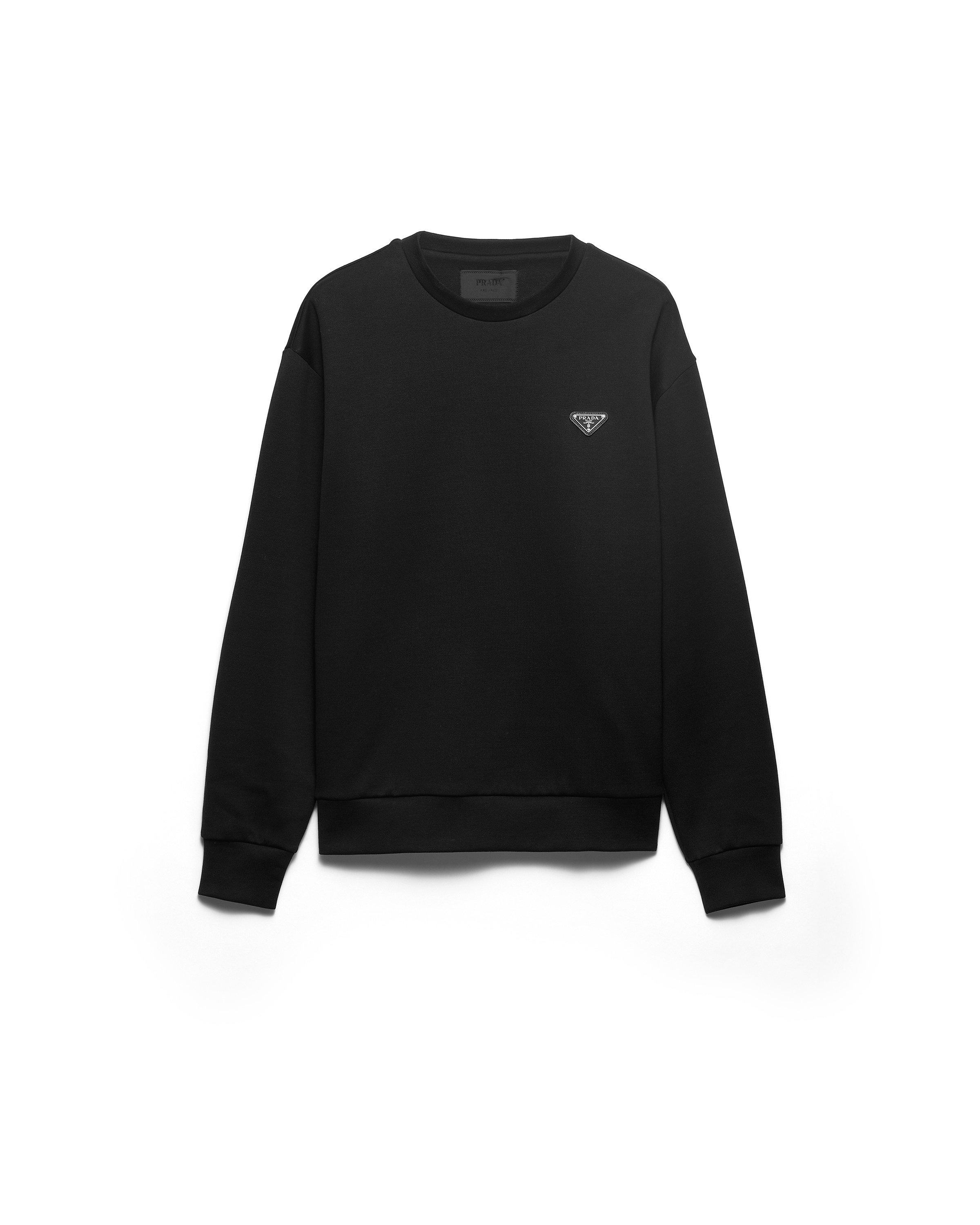 Prada Men's Technical Cotton Sweatshirt In Black