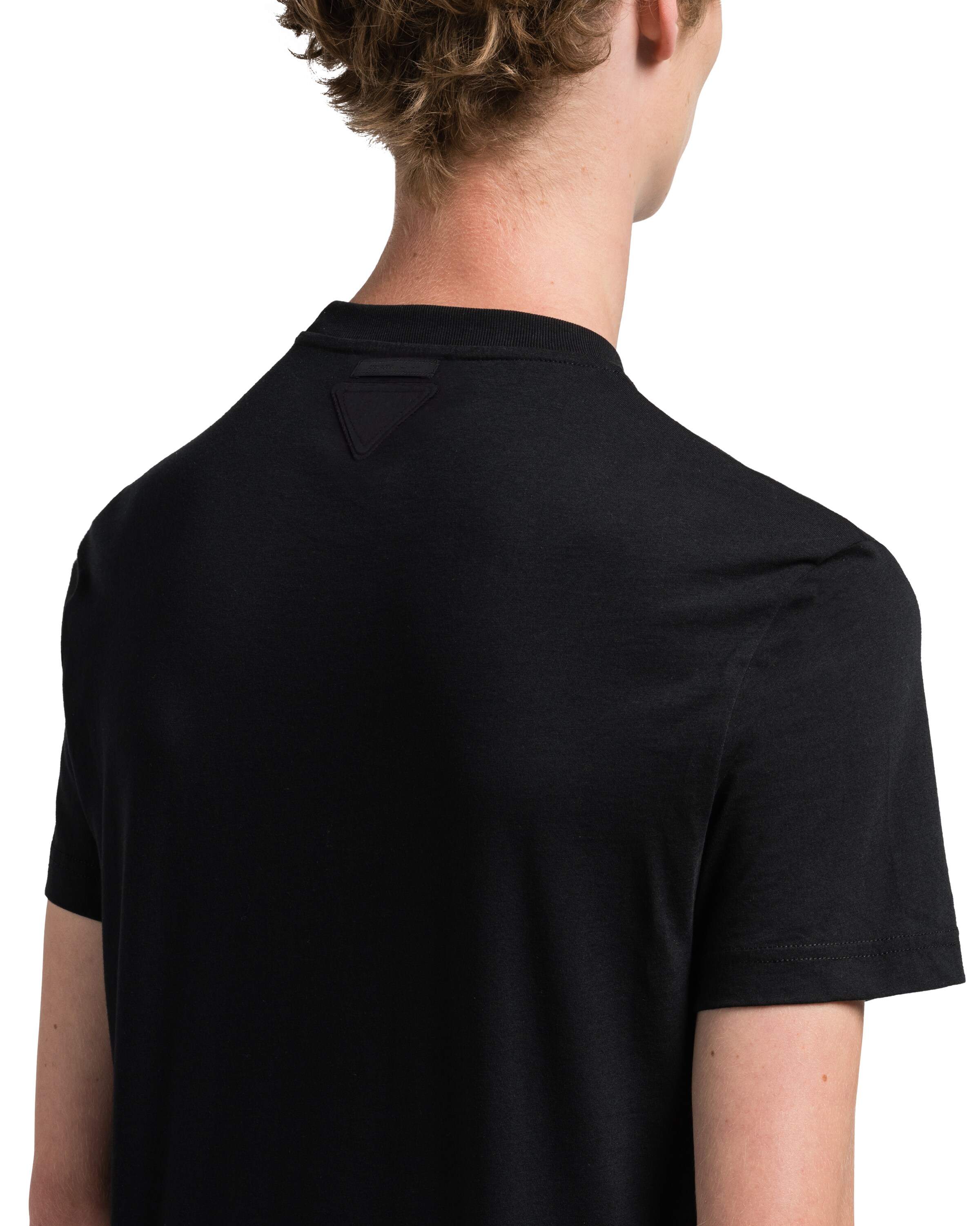 Black Three Pack Cotton Jersey TShirts Prada
