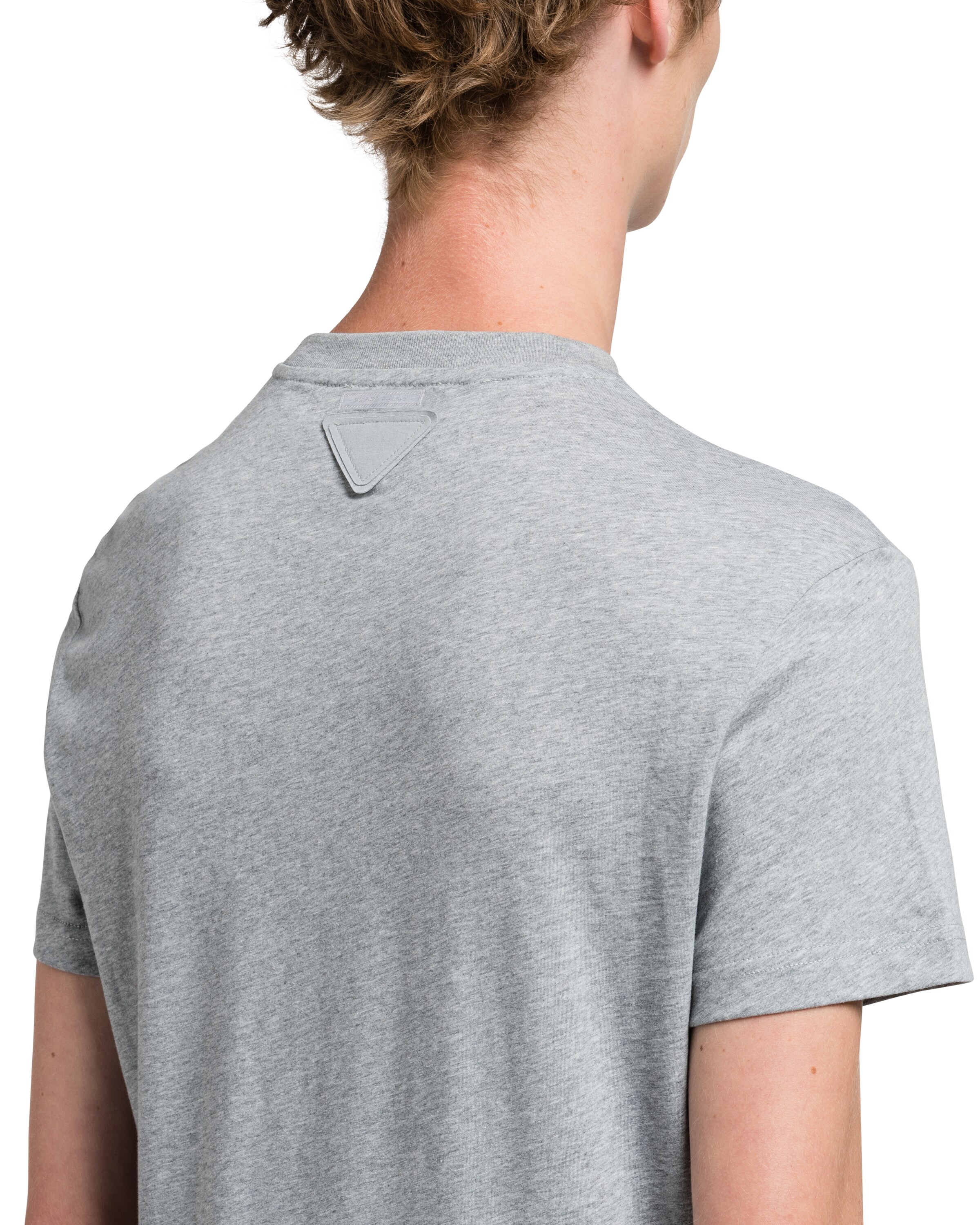 Grey Three Pack Cotton Jersey TShirts Prada