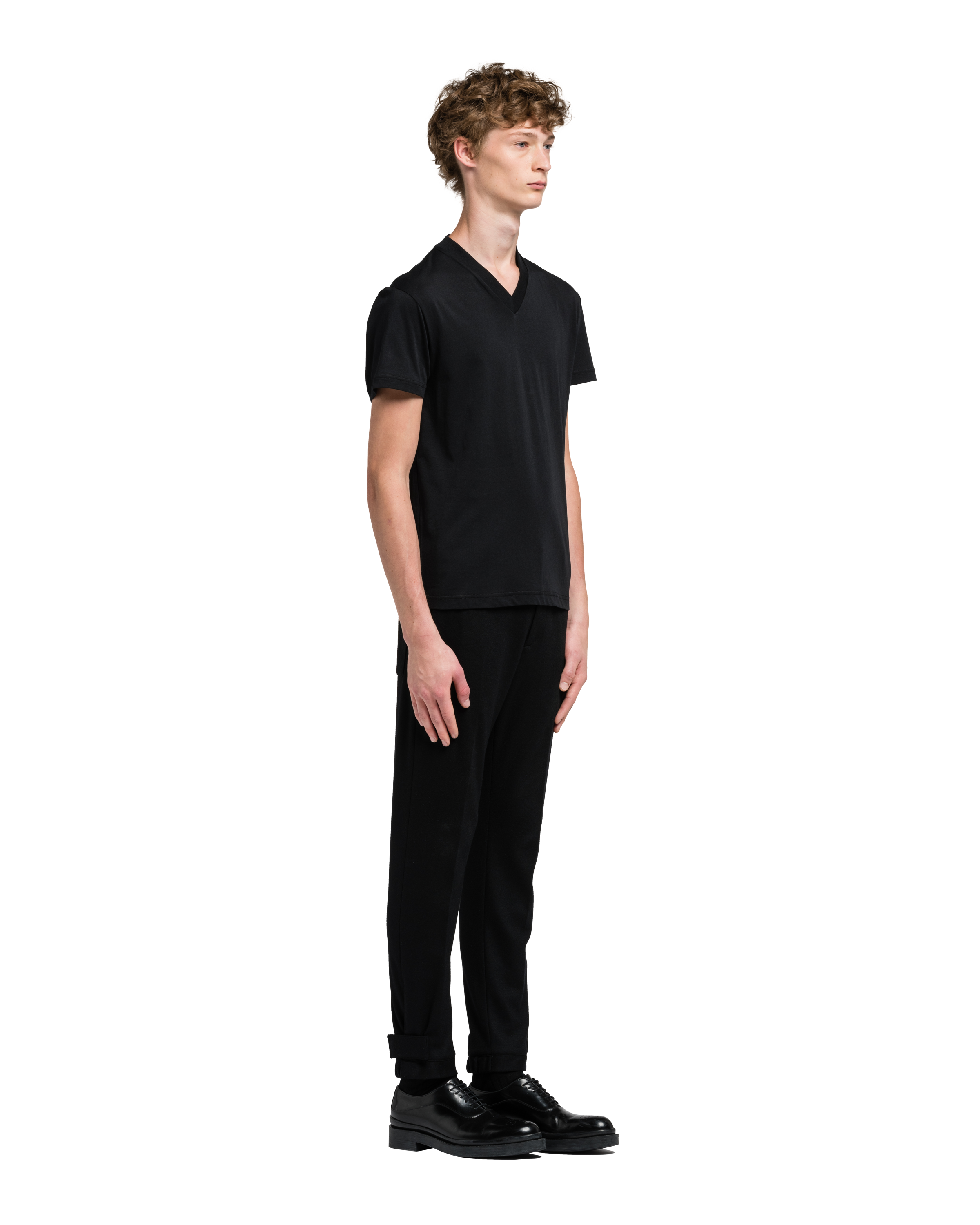 Black Three Pack Cotton Jersey T-shirts | PRADA Black Three Pack Cotton Jersey T-shirts | PRADA