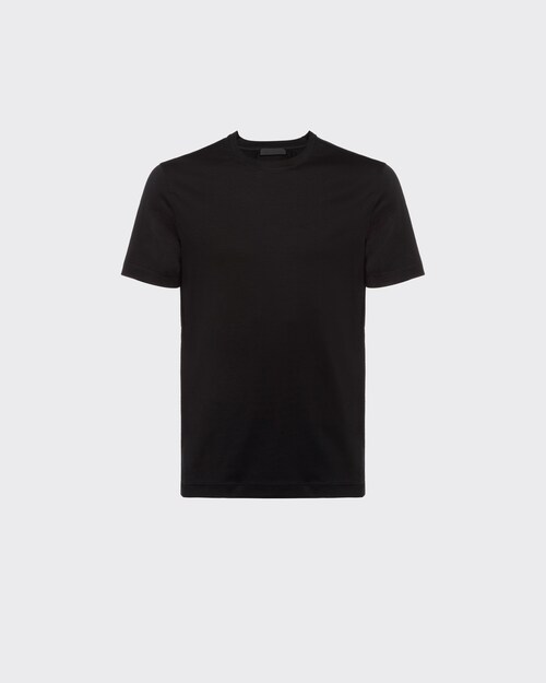 PRADA プラダ クルーネック ストレッチ コットン Tシャツ UJM564 | www