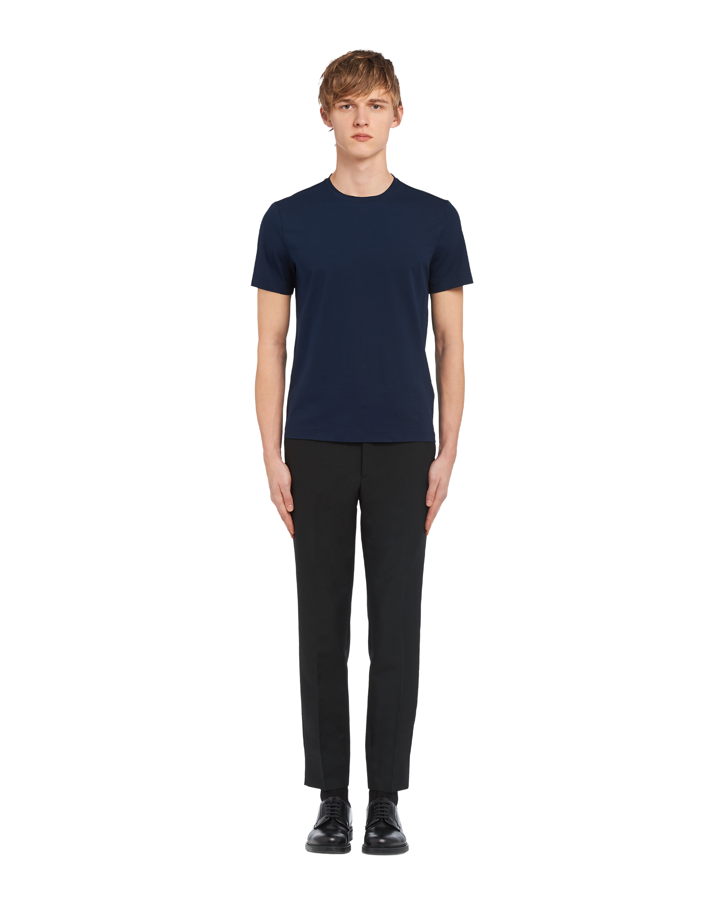 ネイビー コットン Tシャツ | PRADA
