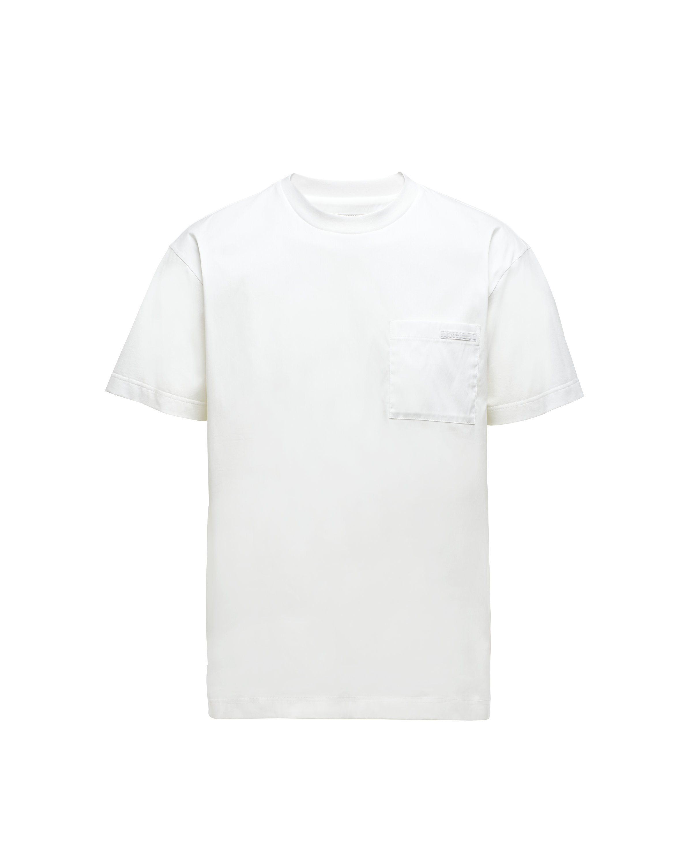 Stretch cotton and poplin T-shirt | Prada