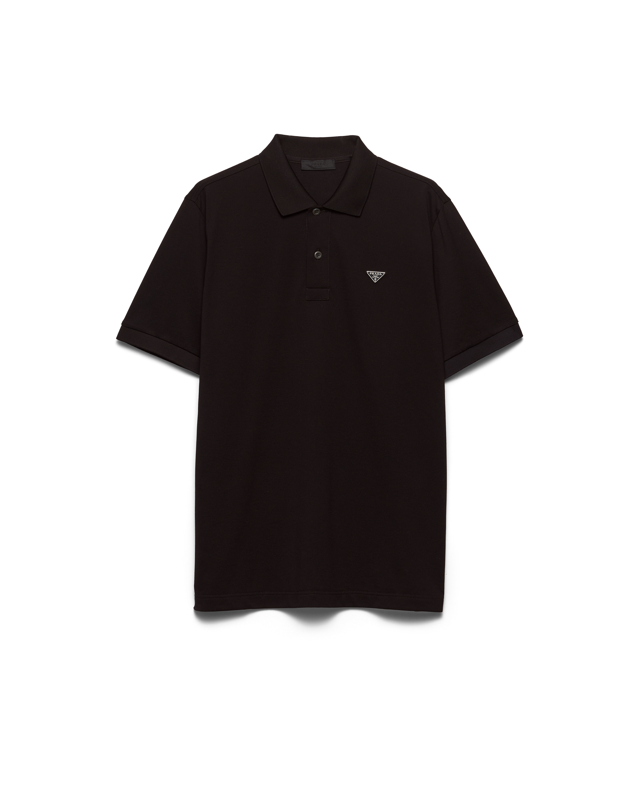 Prada Black Piqué Polo Shirt, Man, Size Xxxl