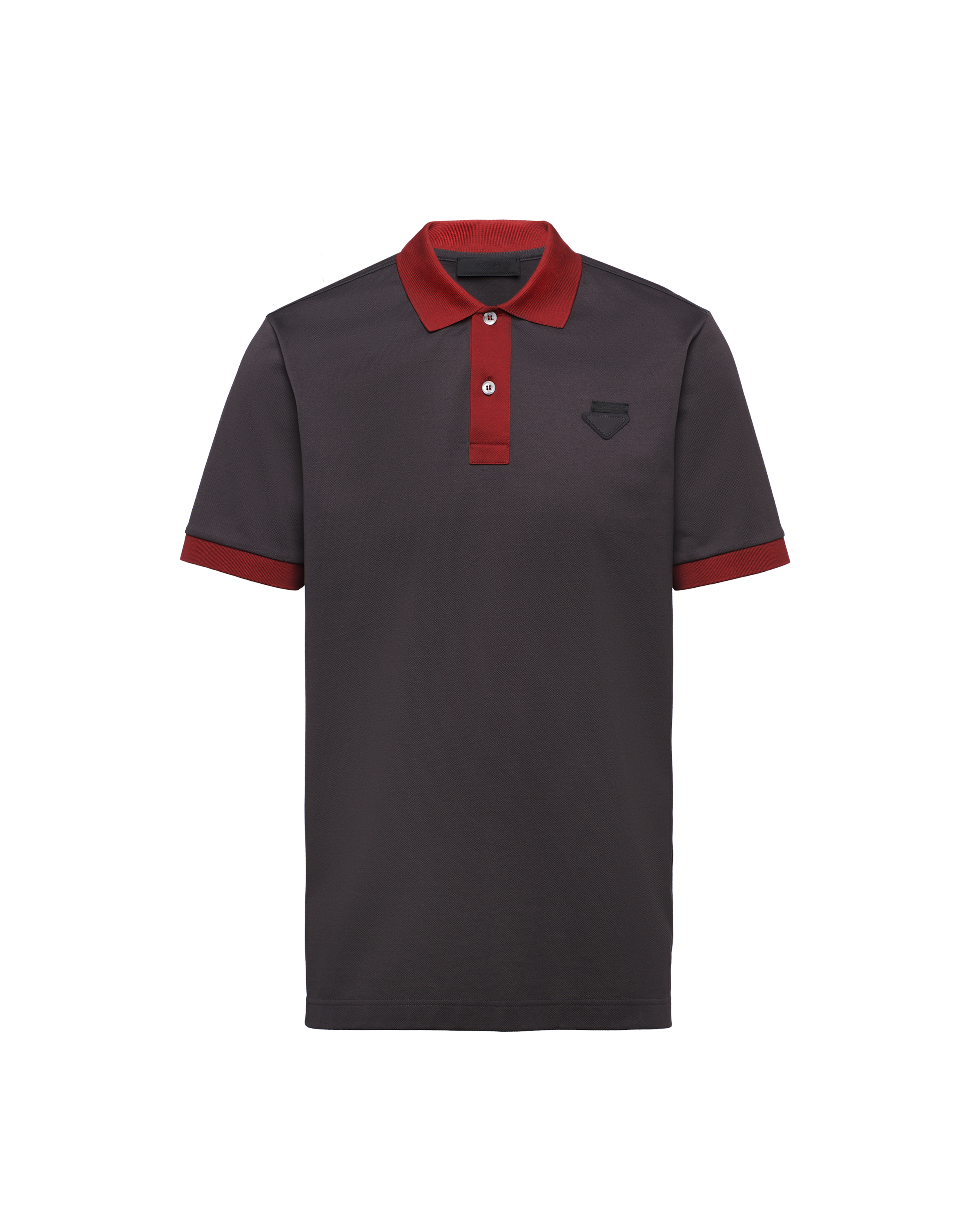 Two-tone piqué polo shirt | Prada