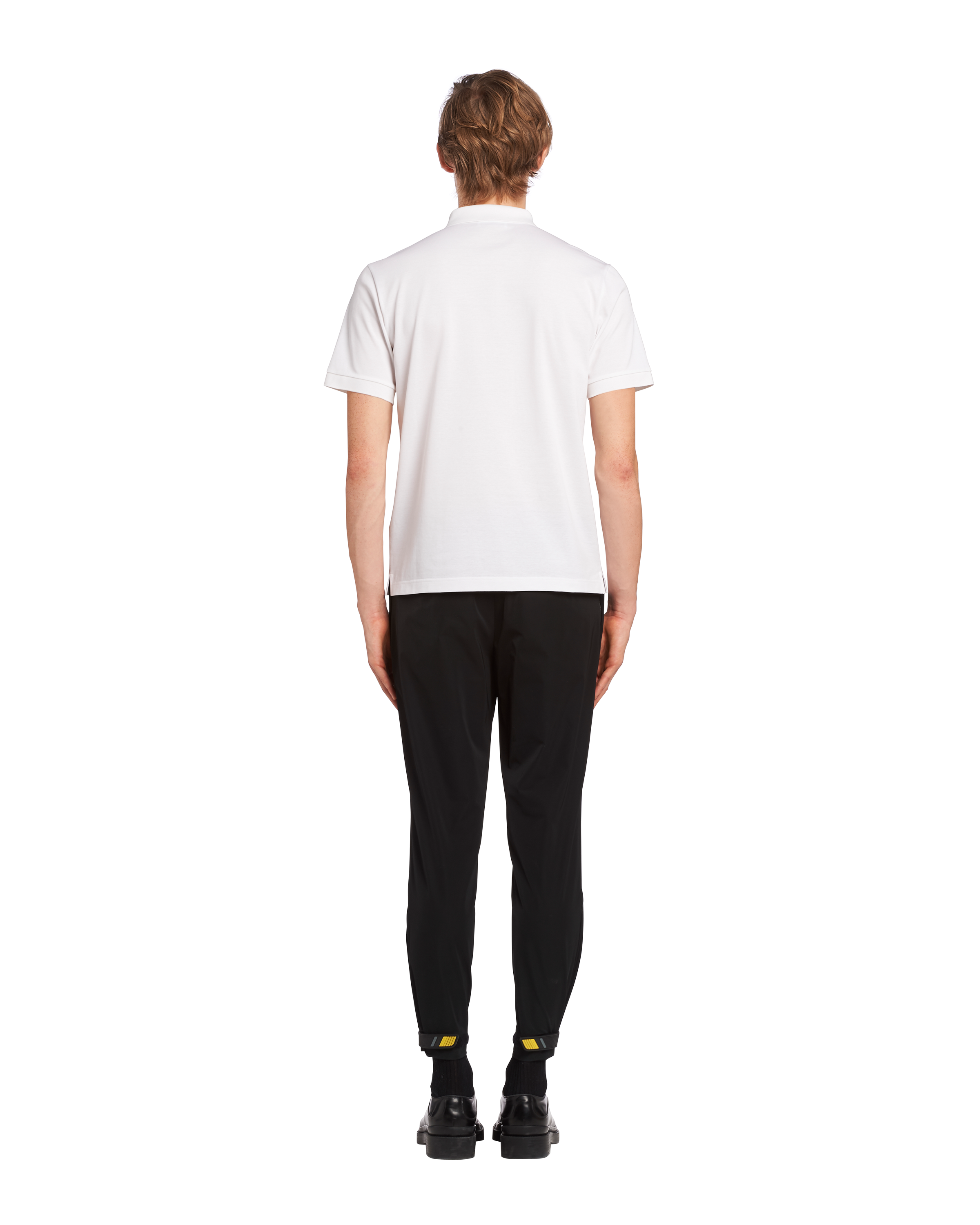 White Piqu Polo Shirt PRADA